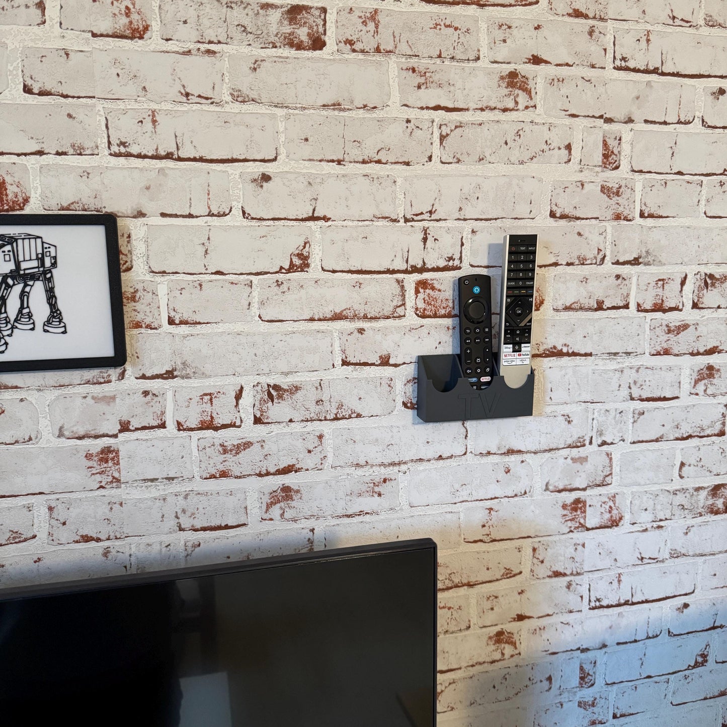 TV Remote Wandhalterung | Universalhalterung für Fernbedienungen | Organizer für Apple TV Remote, Samsung Remote, Fire TV Remote uvm.
