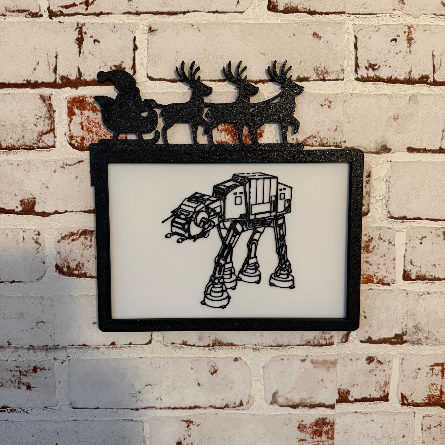 Weihnachtsdeko Schlitten mit Rentieren | Kantenhocker für Türrahmen, Schränke, etc.