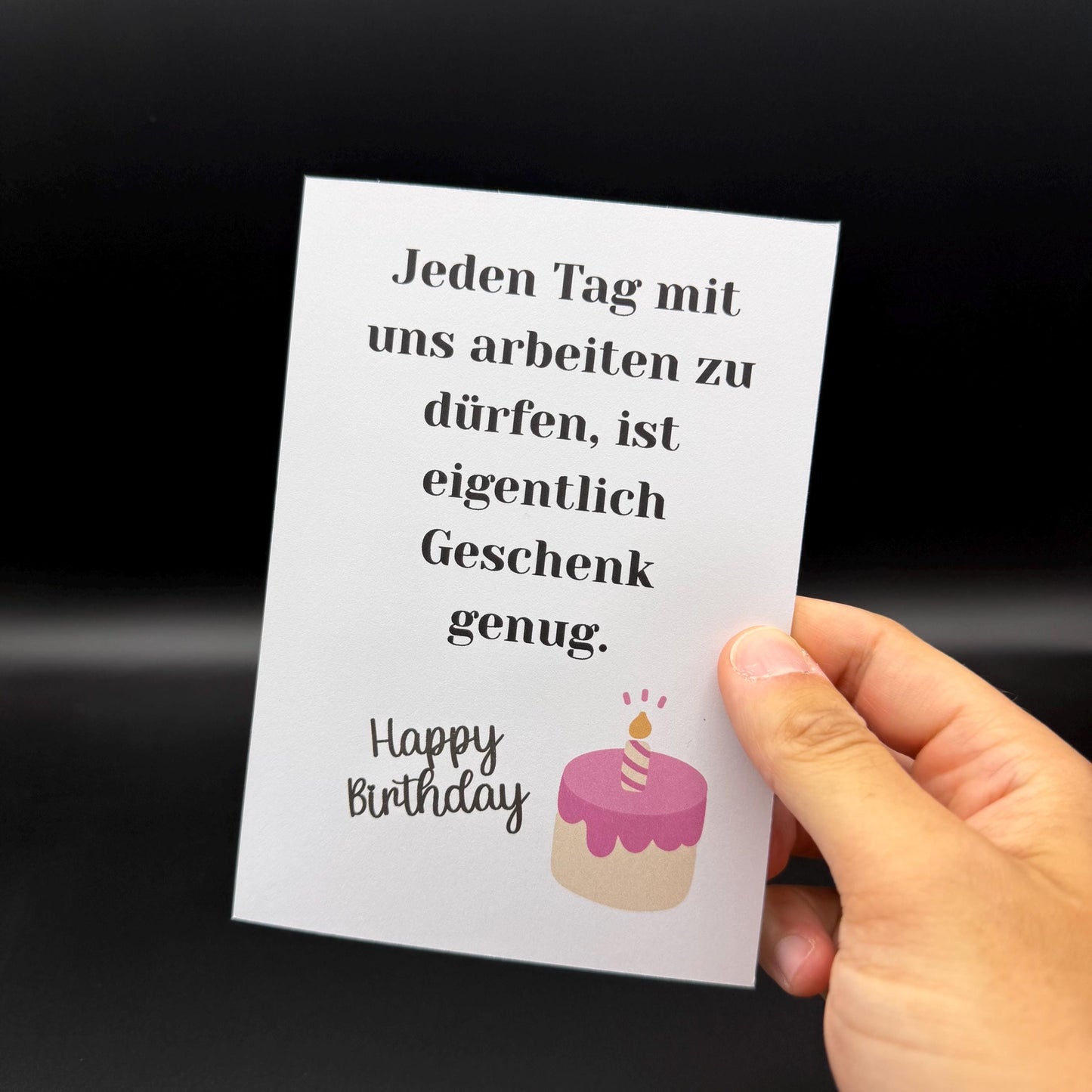 Lustige Geburtstagskarte für Arbeitskollegen – Geschenkkarte mit humorvollem Spruch