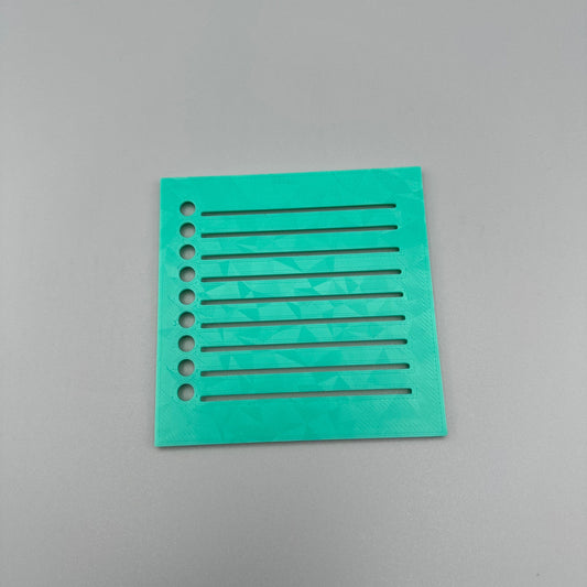 Schablone für Einkaufszettel, To-Do Listen, Notizzettel, Sticky Notes, uvm. / passend für 76x76mm Blöcke