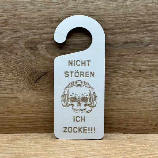 Gamer Türanhänger aus Holz - Geschenkidee – Personalisierter Look für dein Gaming Zimmer