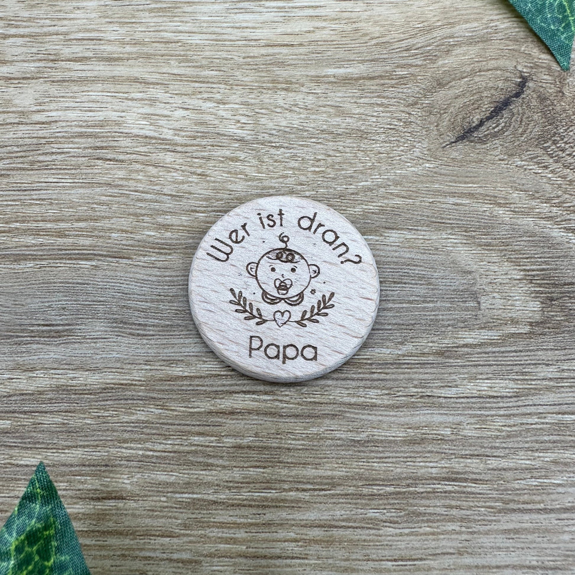 Entscheidungsmünze, Geschenk zur Geburt, Mama & Papa, Eltern, personalisierbar, witzige Kleinigkeit für Eltern