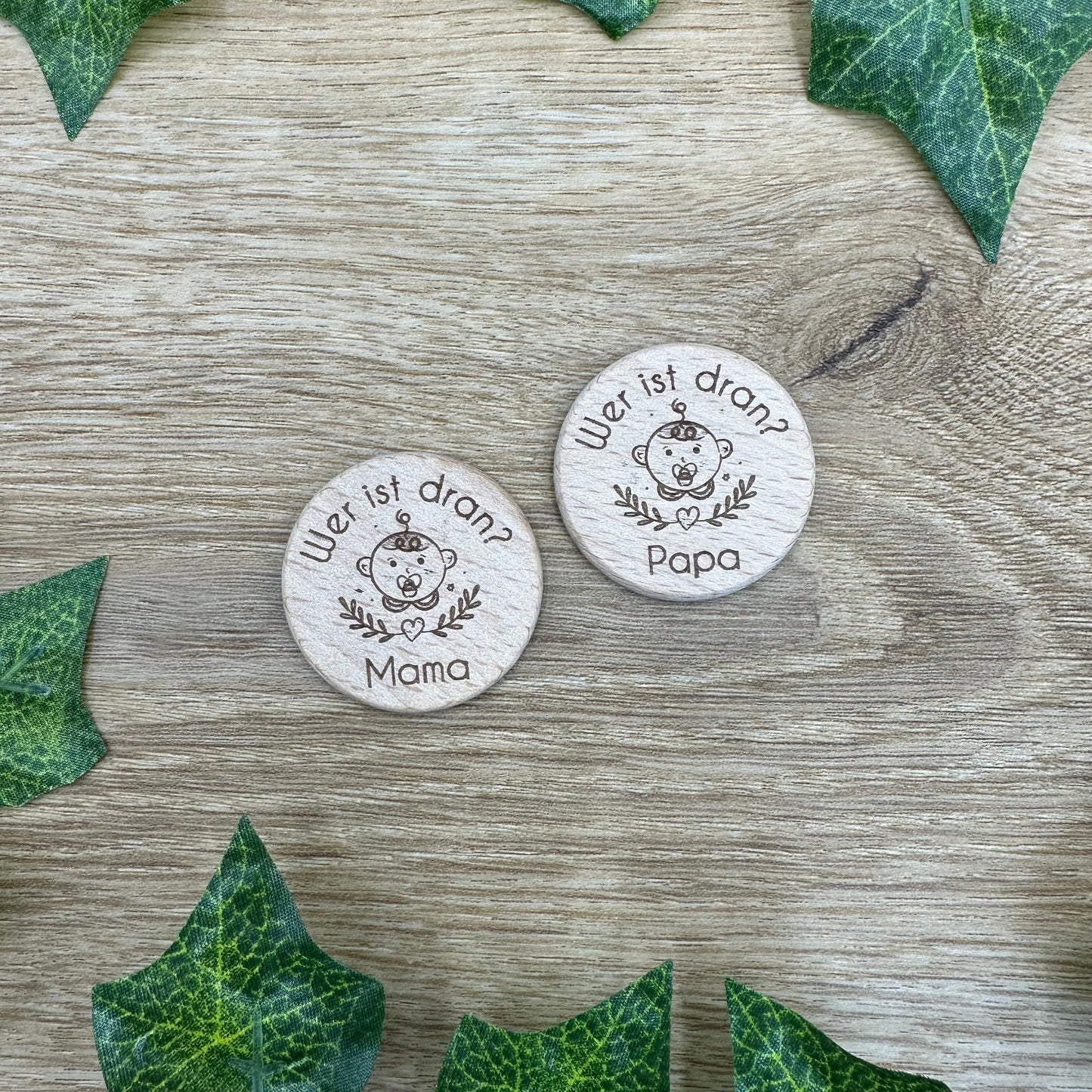 Entscheidungsmünze, Geschenk zur Geburt, Mama & Papa, Eltern, personalisierbar, witzige Kleinigkeit für Eltern