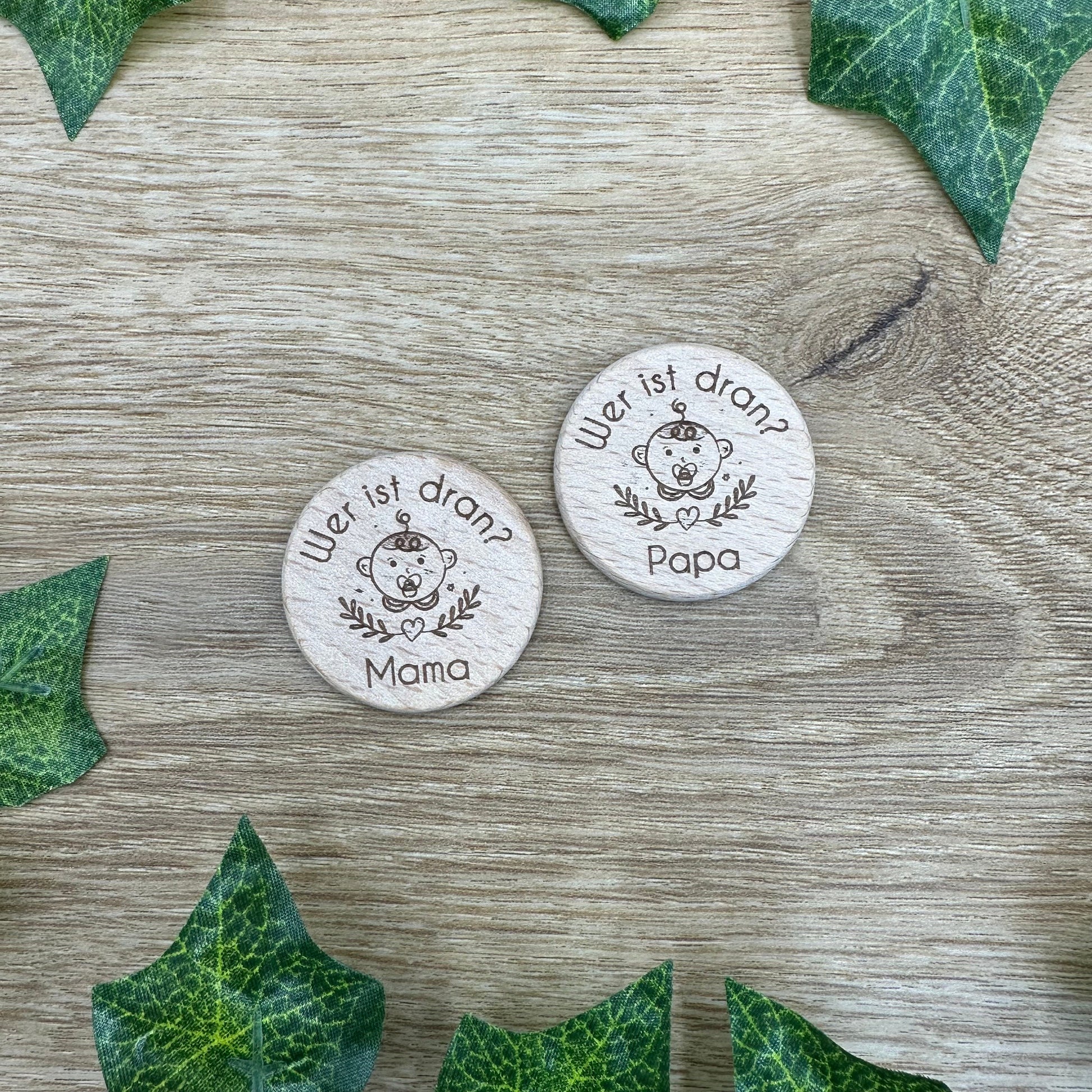 Entscheidungsmünze, Geschenk zur Geburt, Mama & Papa, Eltern, personalisierbar, witzige Kleinigkeit für Eltern