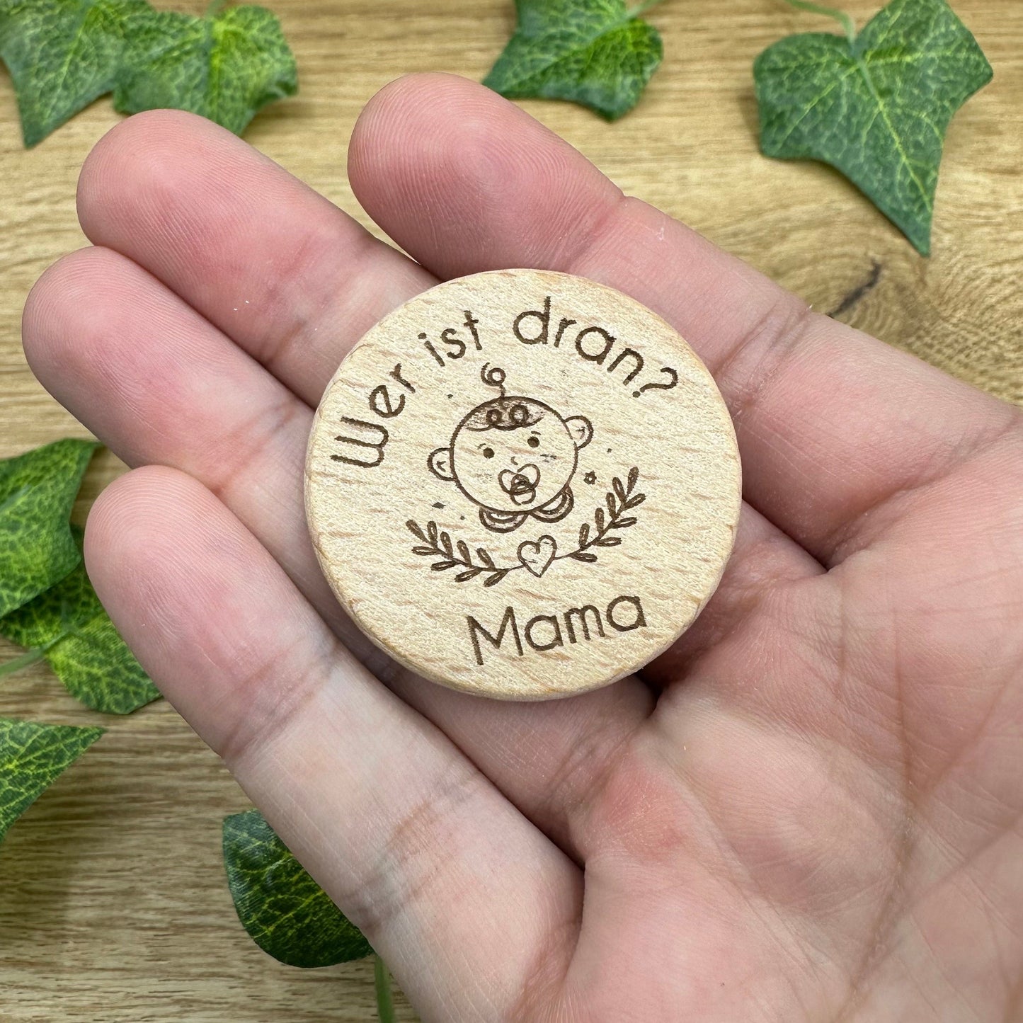 Entscheidungsmünze, Geschenk zur Geburt, Mama & Papa, Eltern, personalisierbar, witzige Kleinigkeit für Eltern