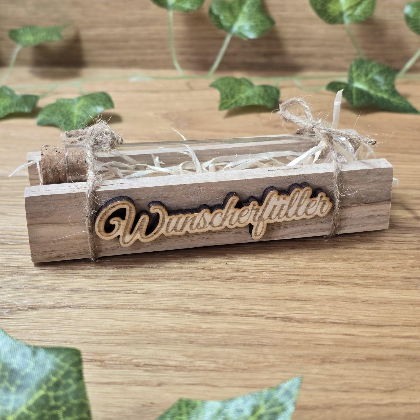 Geldgeschenk Wunscherfüller für Geburtstag, Konfirmation, Taufe, Hochzeit, Kommunion, Mitbringsel - liebevolle Geschenkidee mit Reagenzglas