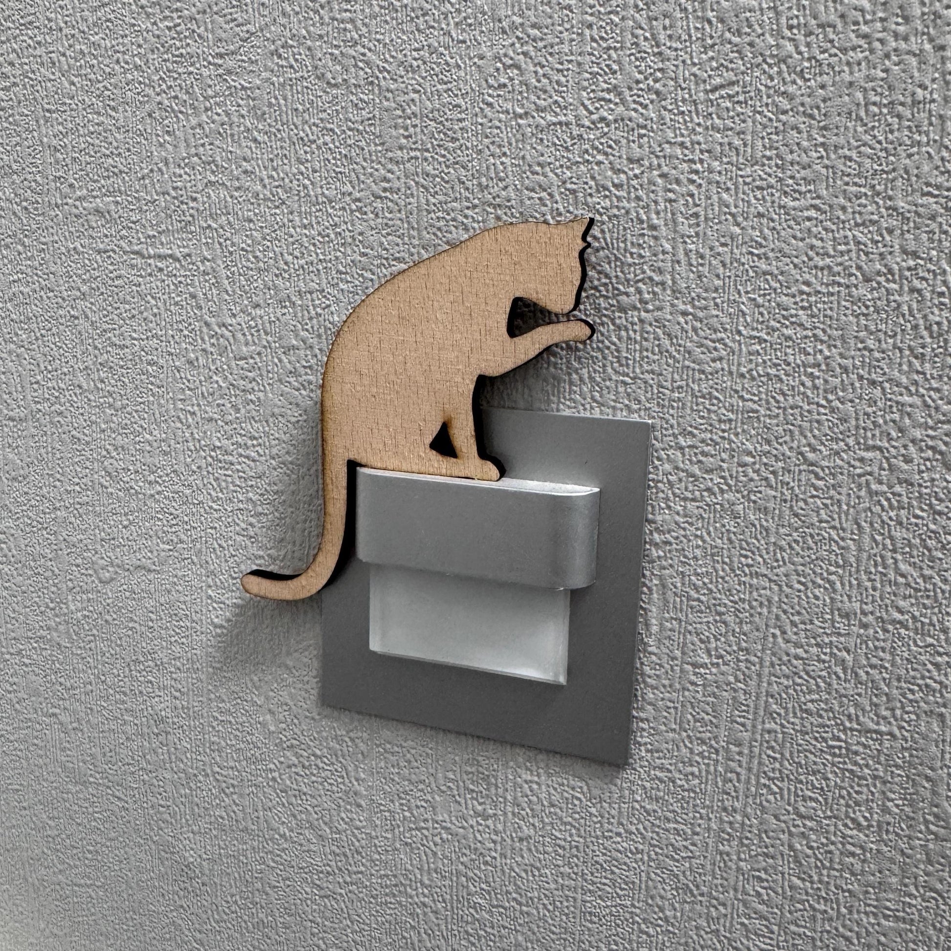 Katzen Lichtschalter Dekoration für Haustierliebhaber | Holz | Schöne Dekoration aus Holz | Geschenkidee | Geburtstag, Freunde, Familie