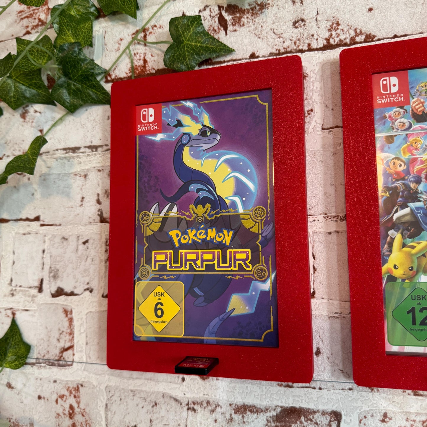 Wandhalterung Frame für Nintendo Switch Game Case | mit integriertem Cardridge Steckplatz | präsentiere deine Switch Spiele auf elegante Art