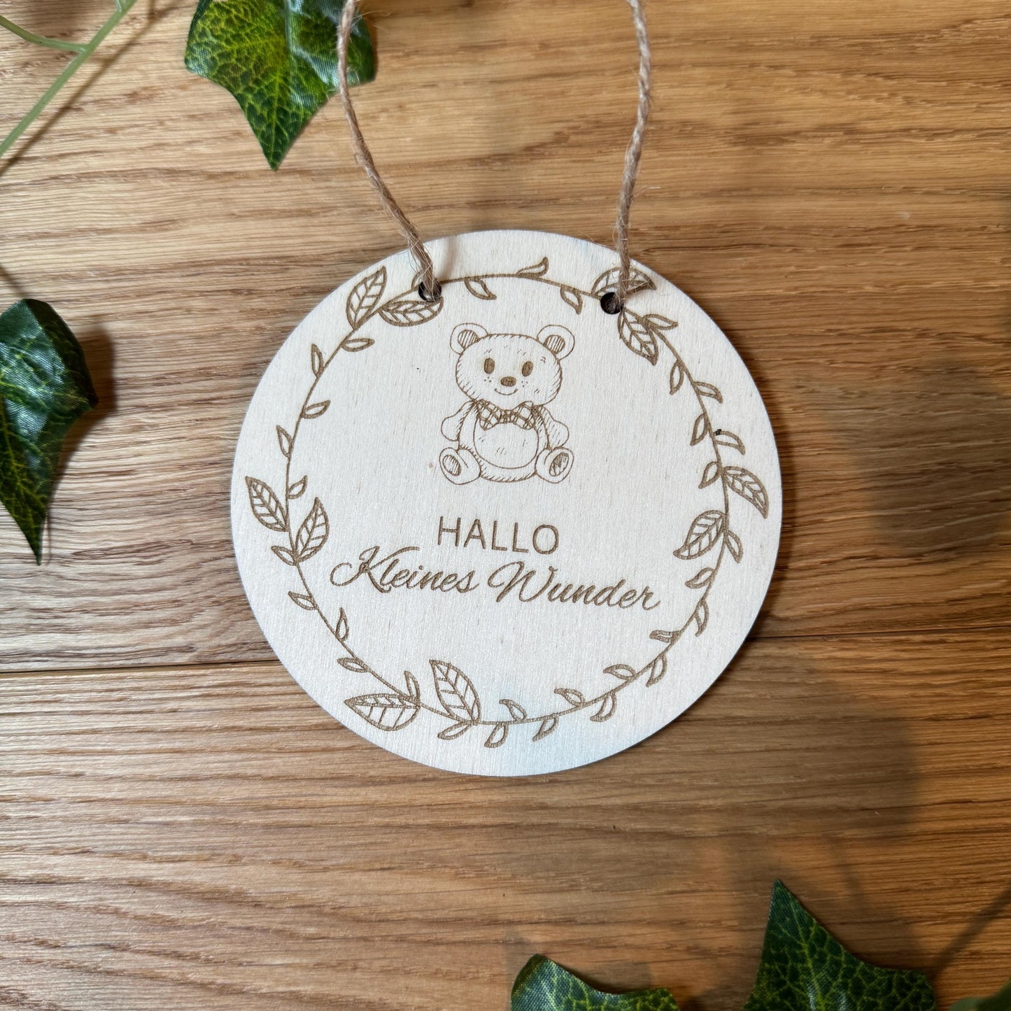 Kleines Wunder - Holzschild - Geschenk zur Geburt, Mama & Papa, Eltern, personalisierbar, schöne Kleinigkeit für werdende Eltern