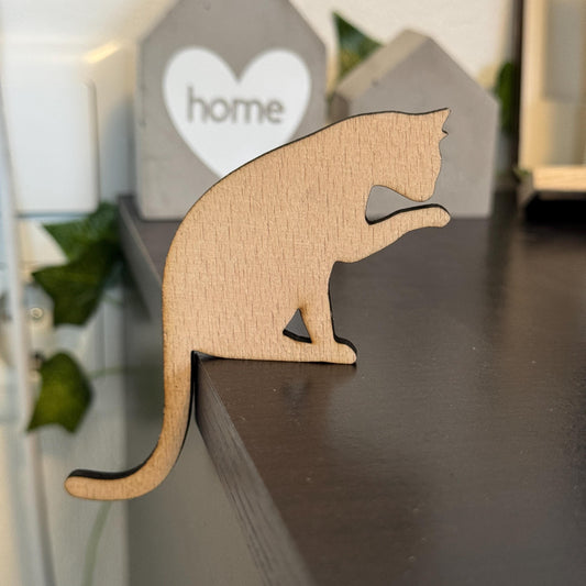 Katzen Lichtschalter Dekoration für Haustierliebhaber | Holz | Schöne Dekoration aus Holz | Geschenkidee | Geburtstag, Freunde, Familie