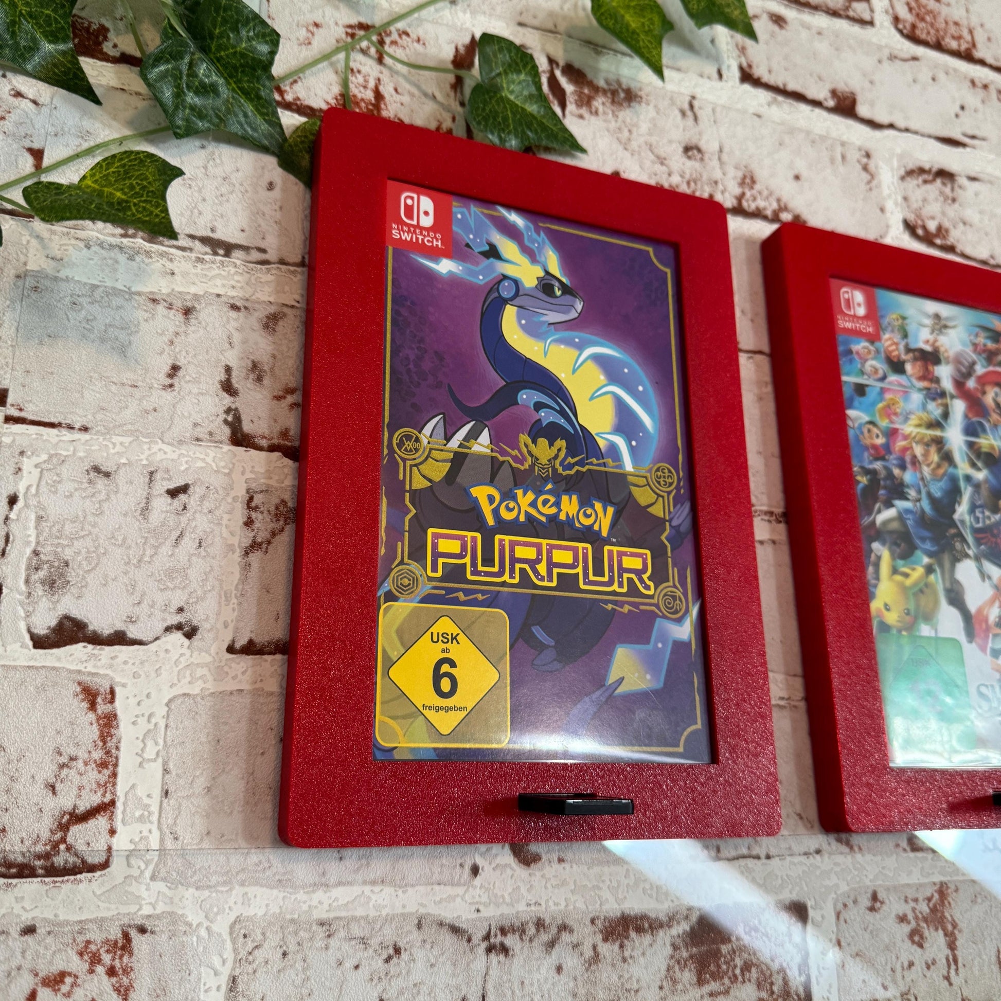 Wandhalterung Frame für Nintendo Switch Game Case | mit integriertem Cardridge Steckplatz | präsentiere deine Switch Spiele auf elegante Art