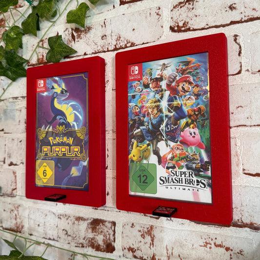 Wandhalterung Frame für Nintendo Switch Game Case | mit integriertem Cardridge Steckplatz | präsentiere deine Switch Spiele auf elegante Art