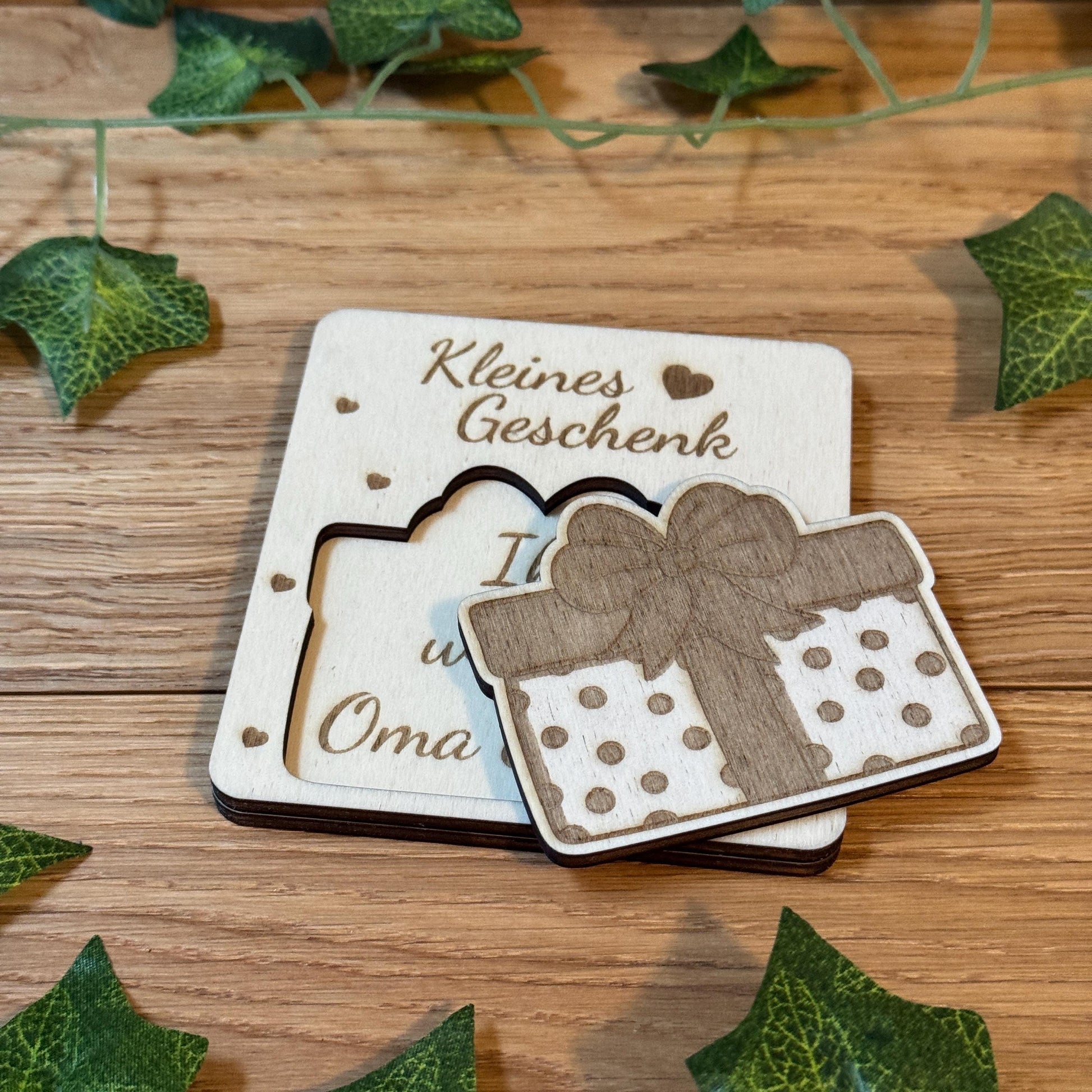 Schwangerschaft verkünden | Ihr werdet Oma & Opa | Tolle Geschenkidee aus Holz | Für werdende Großeltern | Holzkarte Schwangerschaft