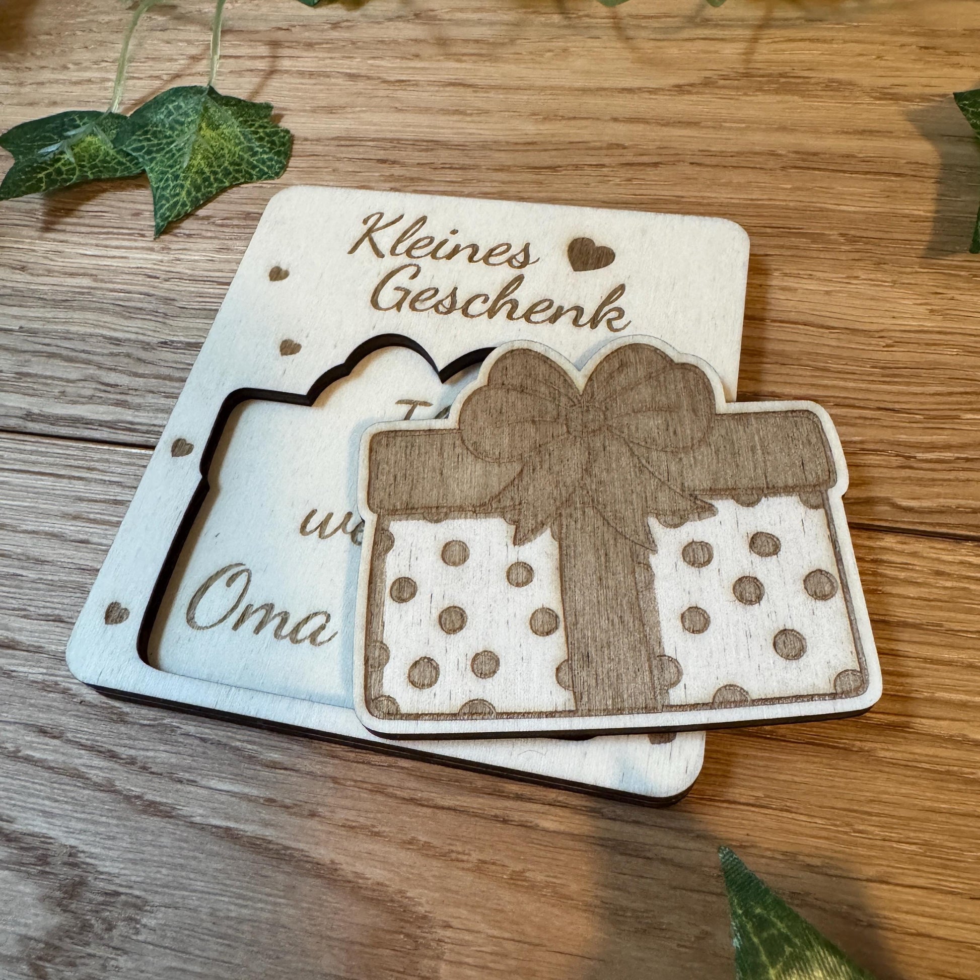 Schwangerschaft verkünden | Ihr werdet Oma & Opa | Tolle Geschenkidee aus Holz | Für werdende Großeltern | Holzkarte Schwangerschaft