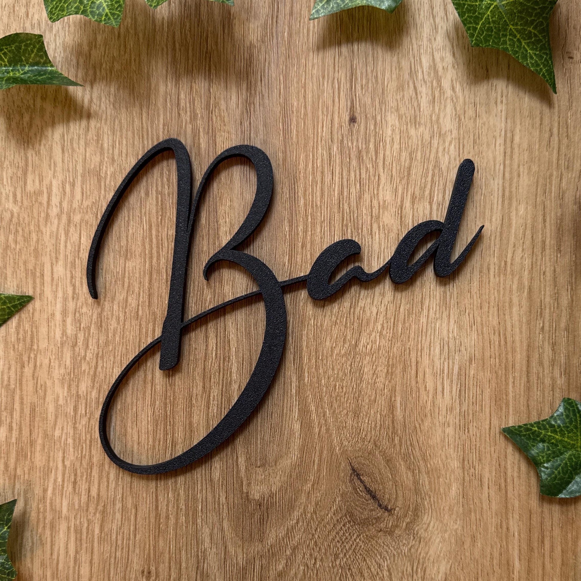 Türschild Badezimmer | Bad, Gäste WC, Schriftzug – Die stilvolle Türdekoration für dein Badezimmer