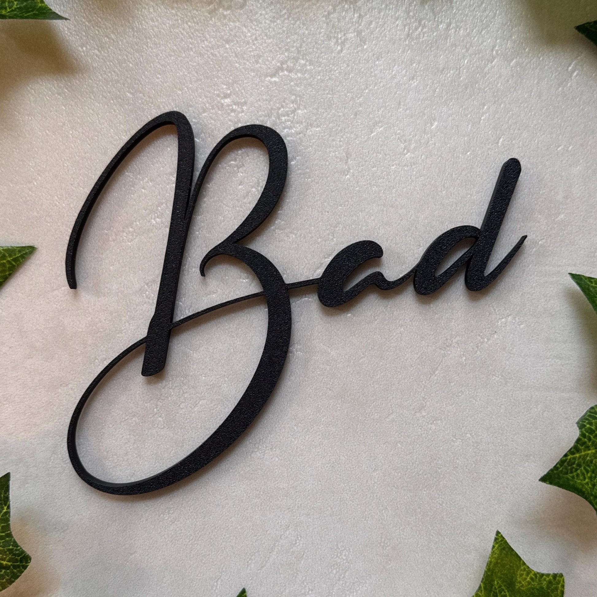 Türschild Badezimmer | Bad, Gäste WC, Schriftzug – Die stilvolle Türdekoration für dein Badezimmer