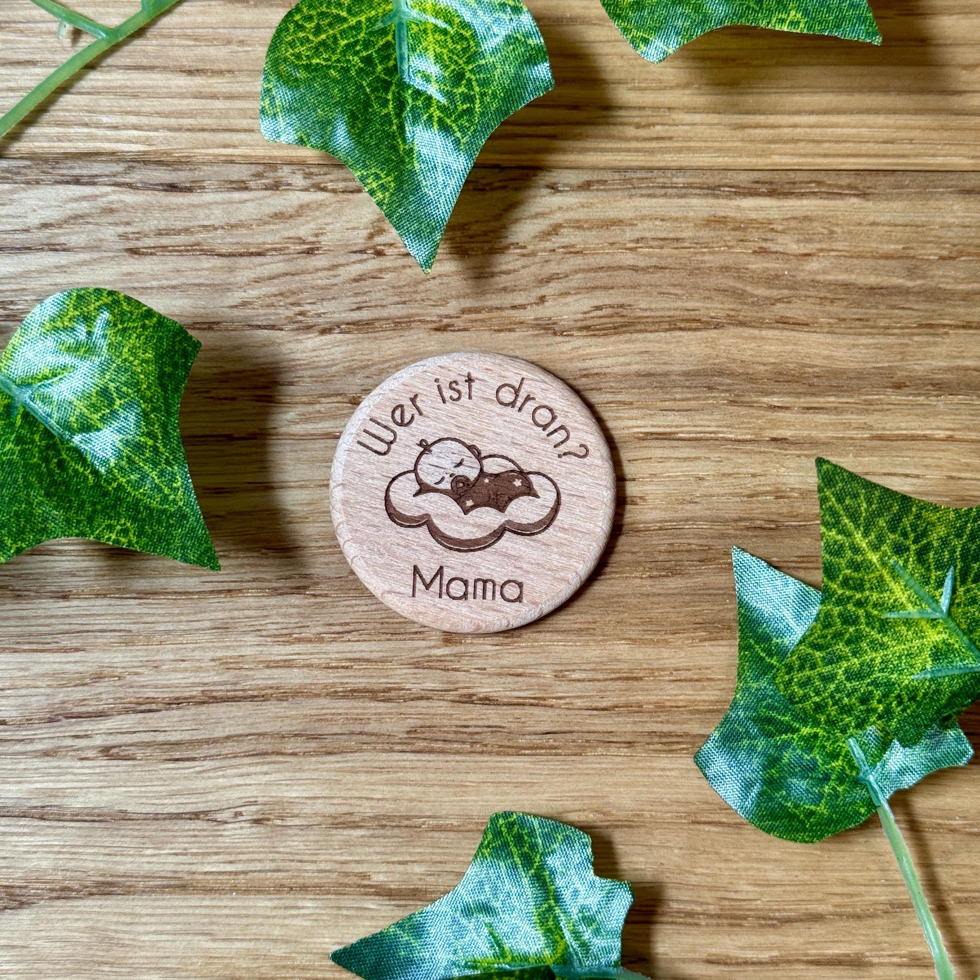 Entscheidungsmünze, Geschenk zur Geburt, Mama & Papa, Eltern, personalisierbar, witzige Kleinigkeit für Eltern | Baby Wolke