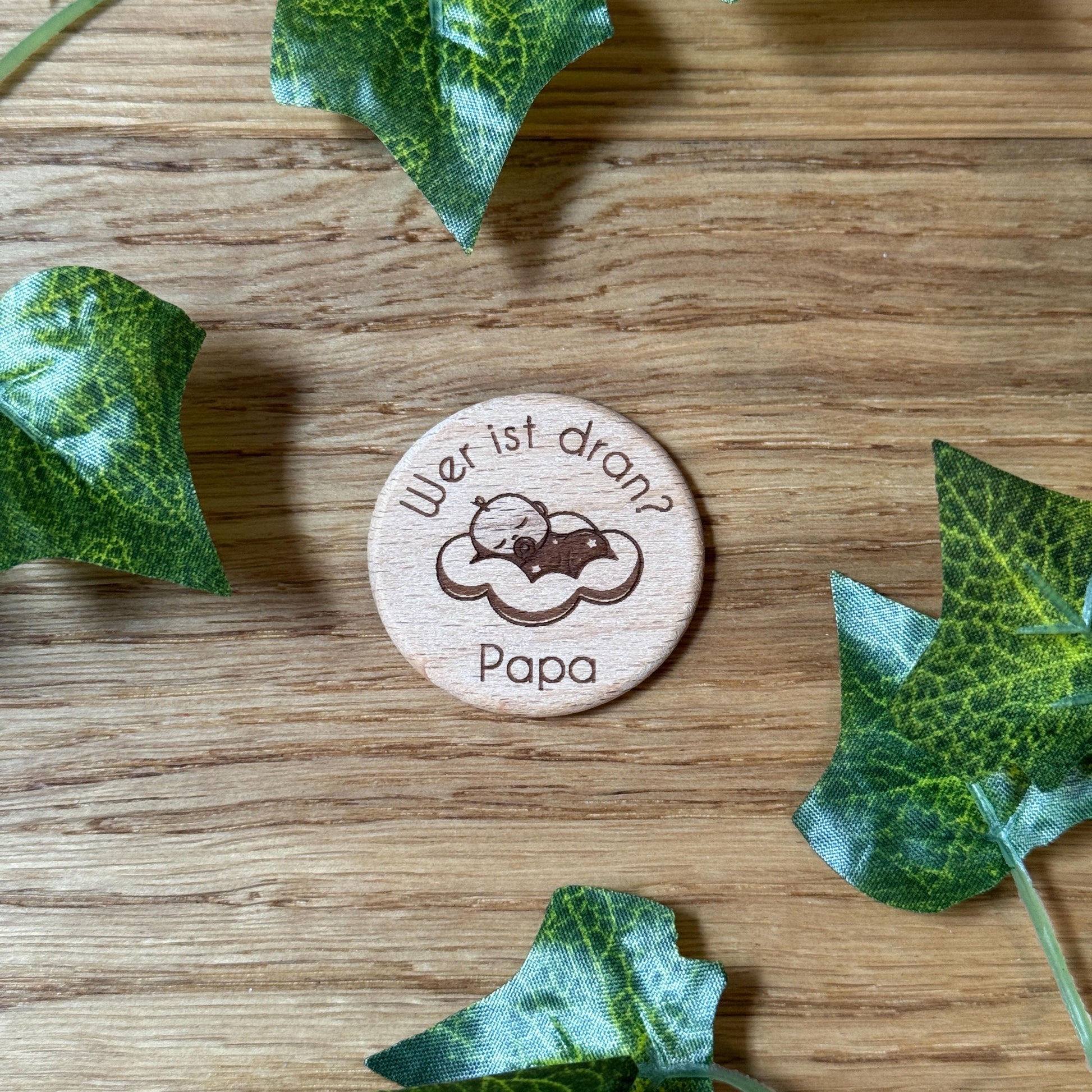 Entscheidungsmünze, Geschenk zur Geburt, Mama & Papa, Eltern, personalisierbar, witzige Kleinigkeit für Eltern | Baby Wolke