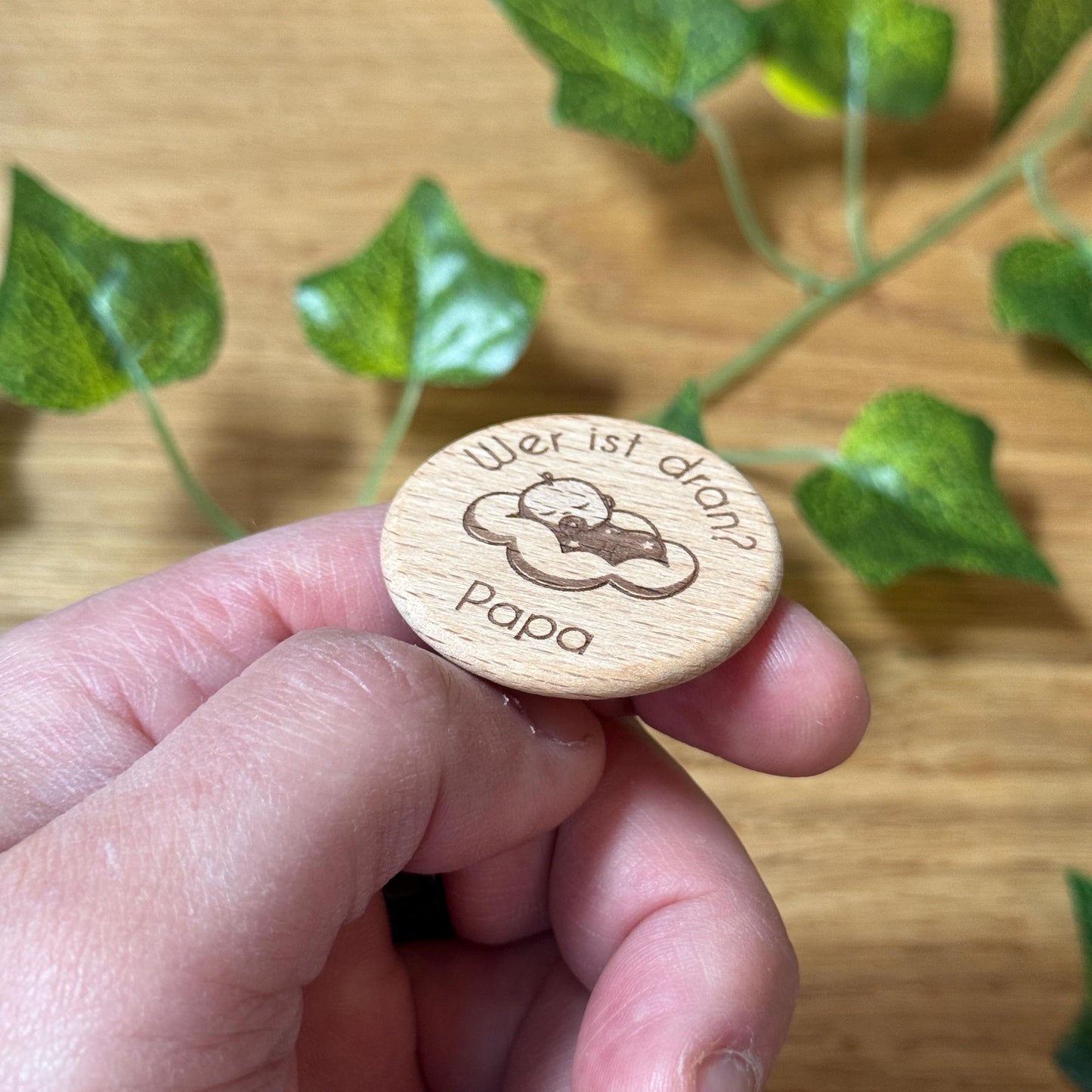 Entscheidungsmünze, Geschenk zur Geburt, Mama & Papa, Eltern, personalisierbar, witzige Kleinigkeit für Eltern | Baby Wolke