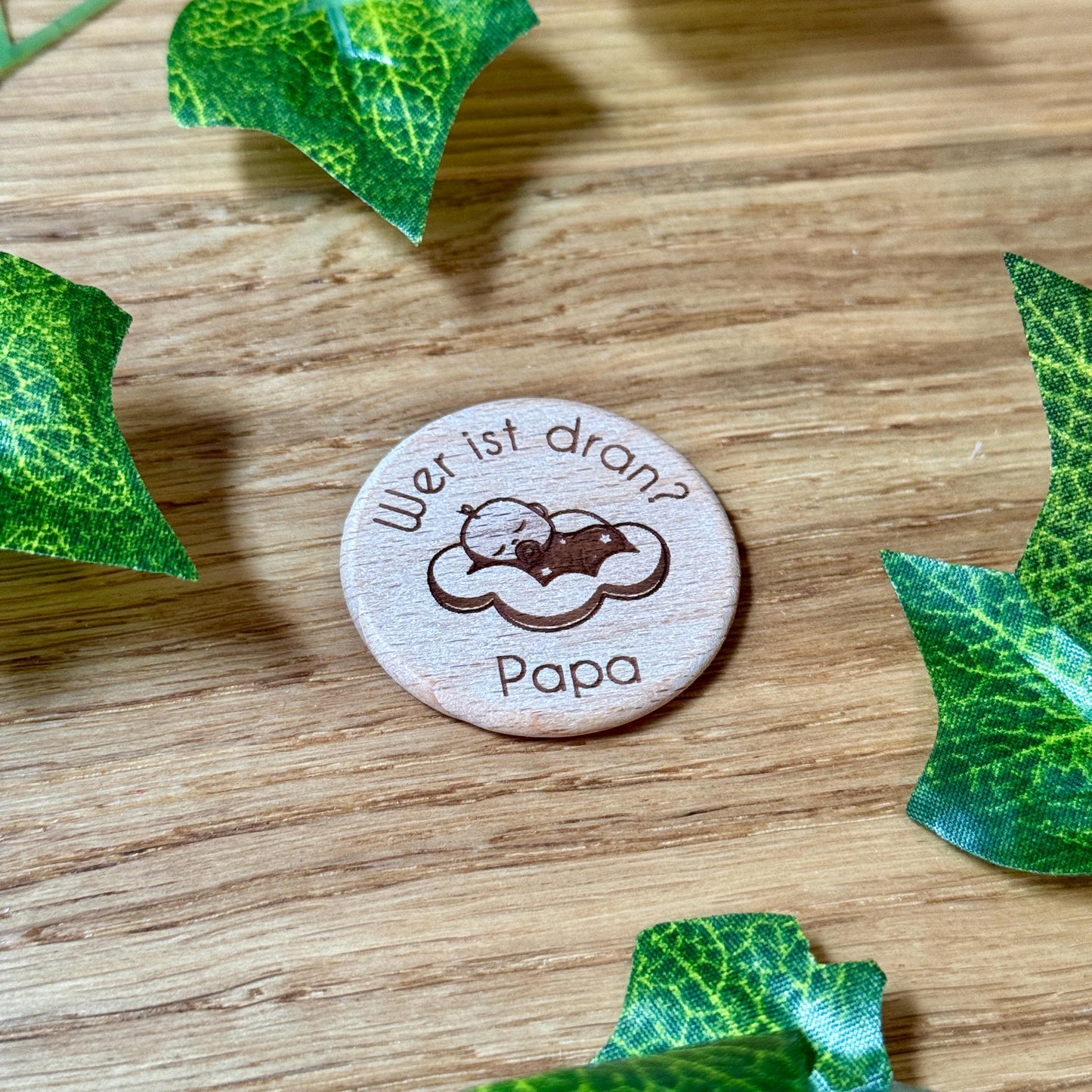 Entscheidungsmünze, Geschenk zur Geburt, Mama & Papa, Eltern, personalisierbar, witzige Kleinigkeit für Eltern | Baby Wolke