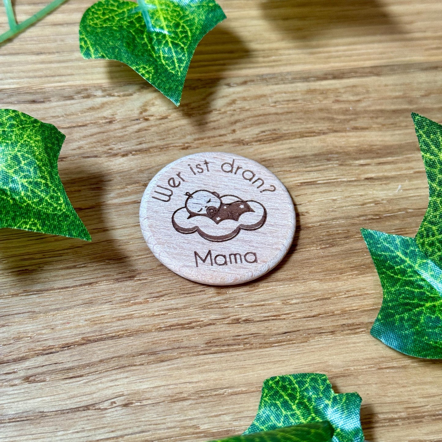 Entscheidungsmünze, Geschenk zur Geburt, Mama & Papa, Eltern, personalisierbar, witzige Kleinigkeit für Eltern | Baby Wolke