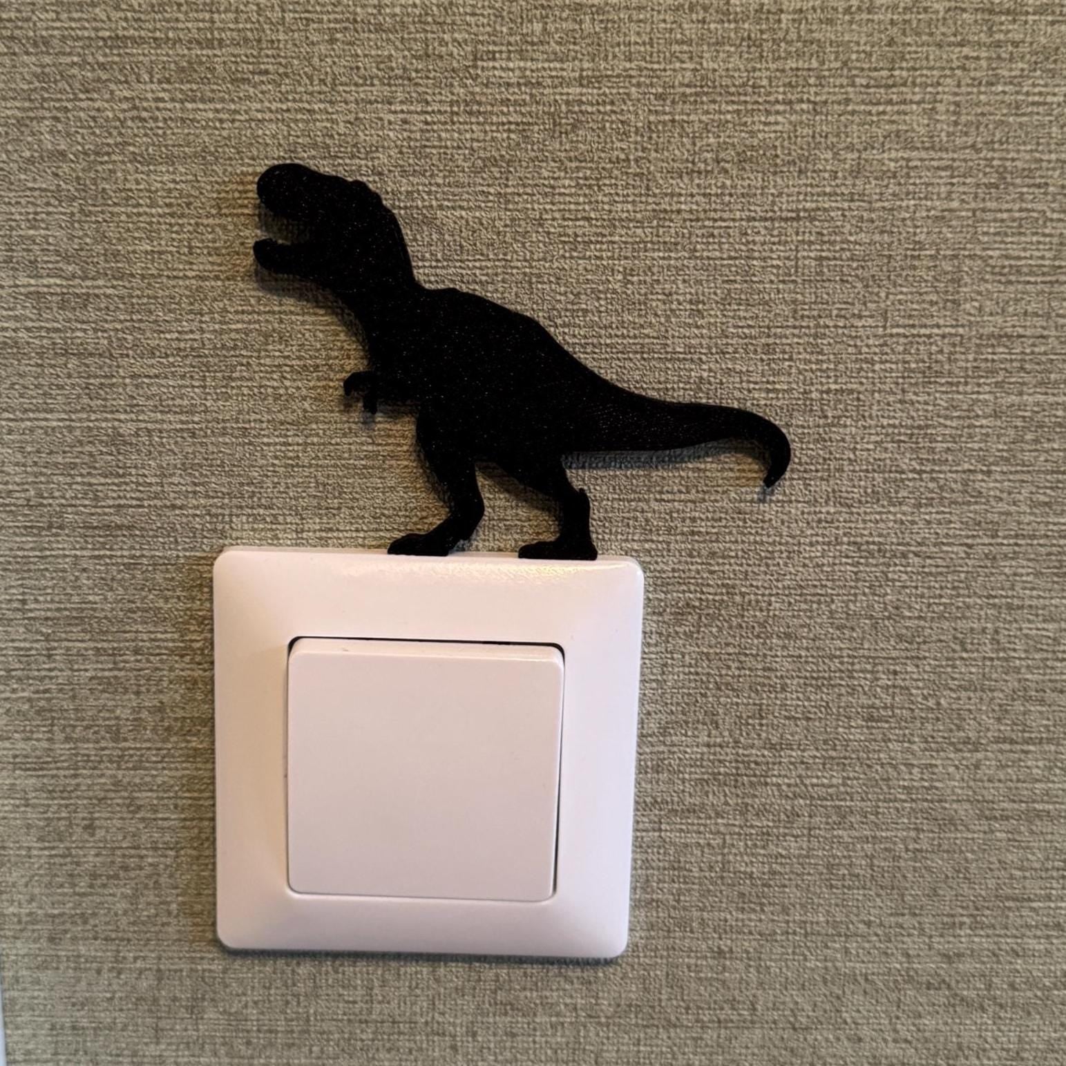 Dinosaurier T-Rex Kantenhocker für Lichtschalter & Steckdosen | Lustige Geschenkidee für Freunde und Familie