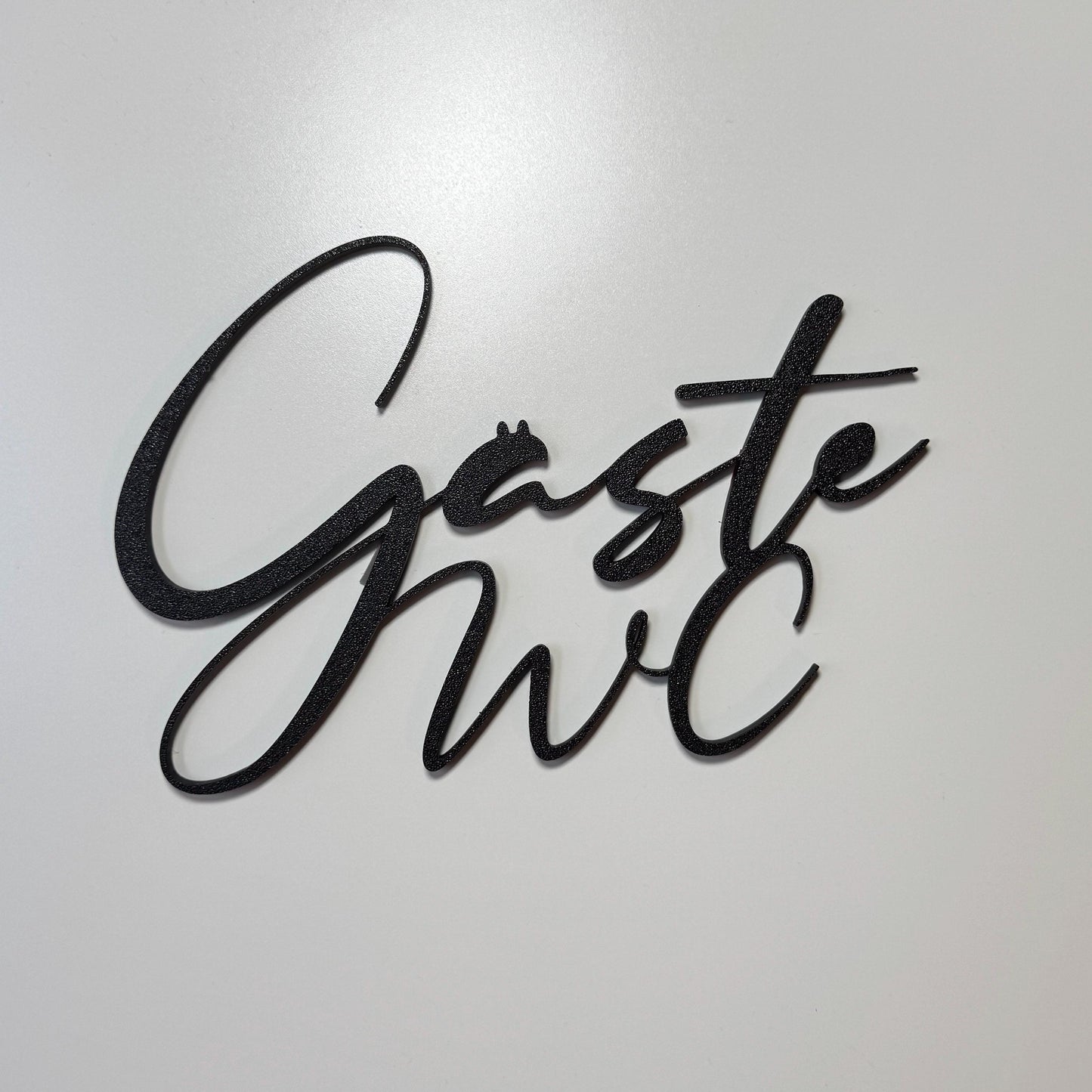 Gäste WC Türschild | Bad, WC Schriftzug – Die stilvolle Türdekoration für dein Badezimmer