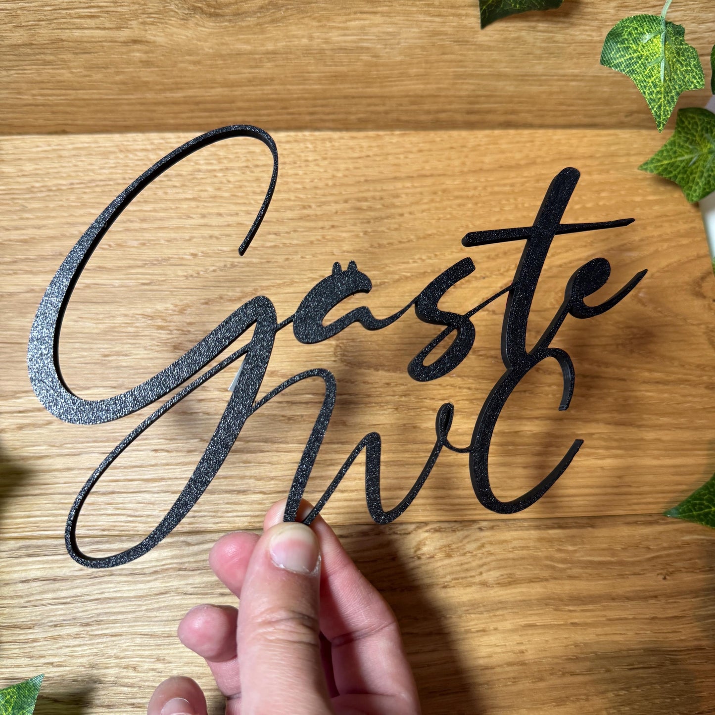 Gäste WC Türschild | Bad, WC Schriftzug – Die stilvolle Türdekoration für dein Badezimmer