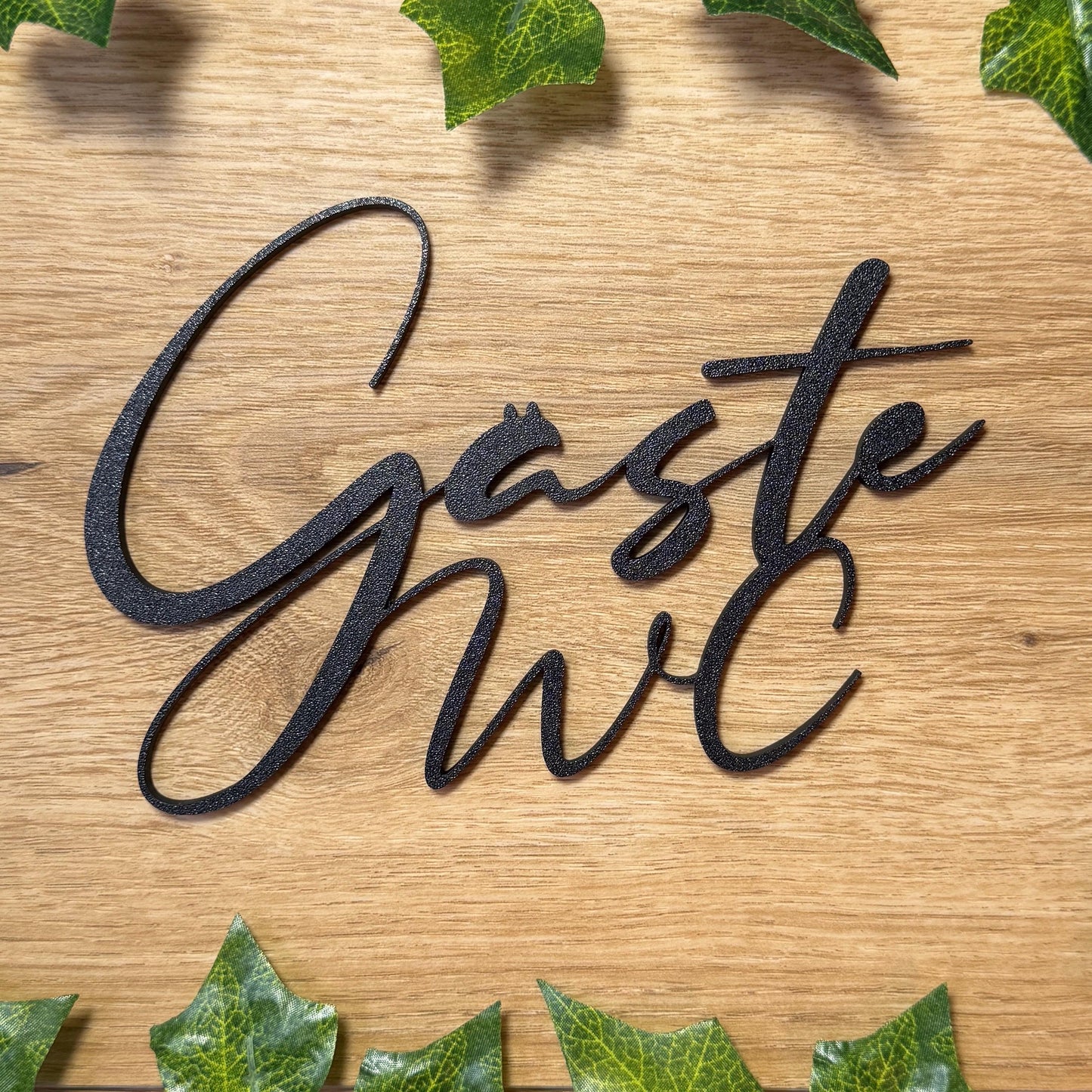 Gäste WC Türschild | Bad, WC Schriftzug – Die stilvolle Türdekoration für dein Badezimmer