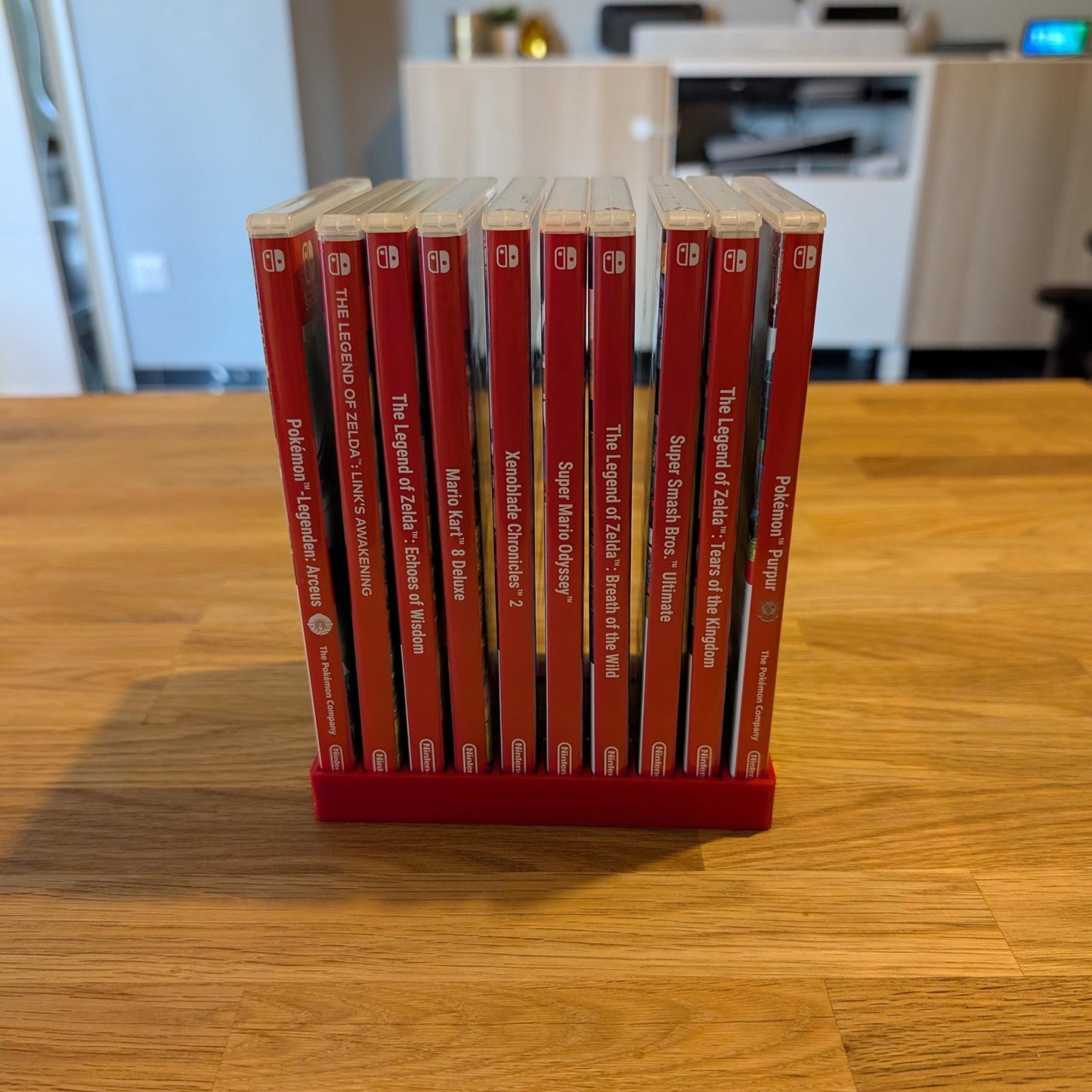 Nintendo Switch Spiele Aufsteller für 10 Hüllen | Game Case Halter für Switch 1 & 2 | Regal für Spiele | Gaming Zubehör