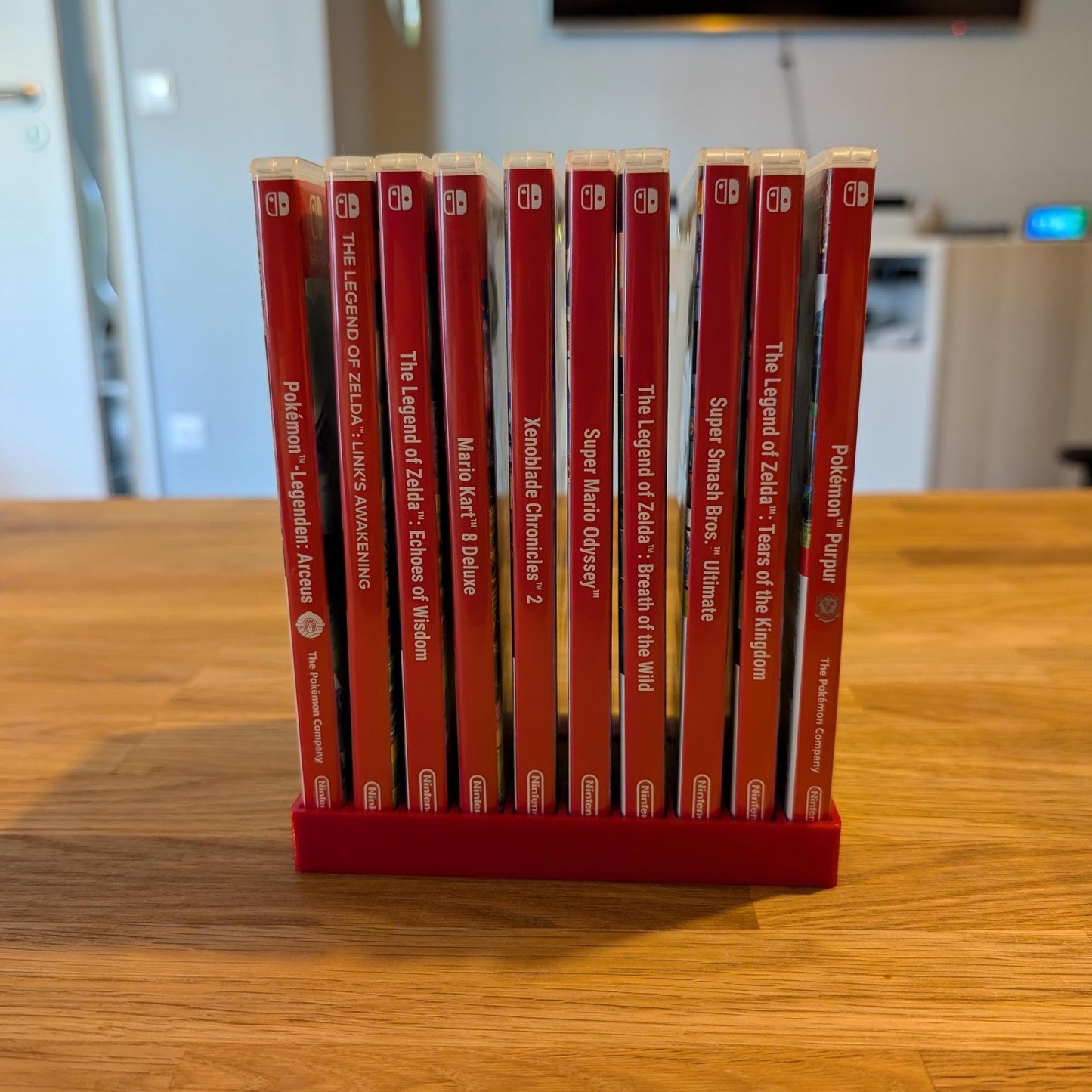 Nintendo Switch Spiele Aufsteller für 10 Hüllen | Game Case Halter für Switch 1 & 2 | Regal für Spiele | Gaming Zubehör