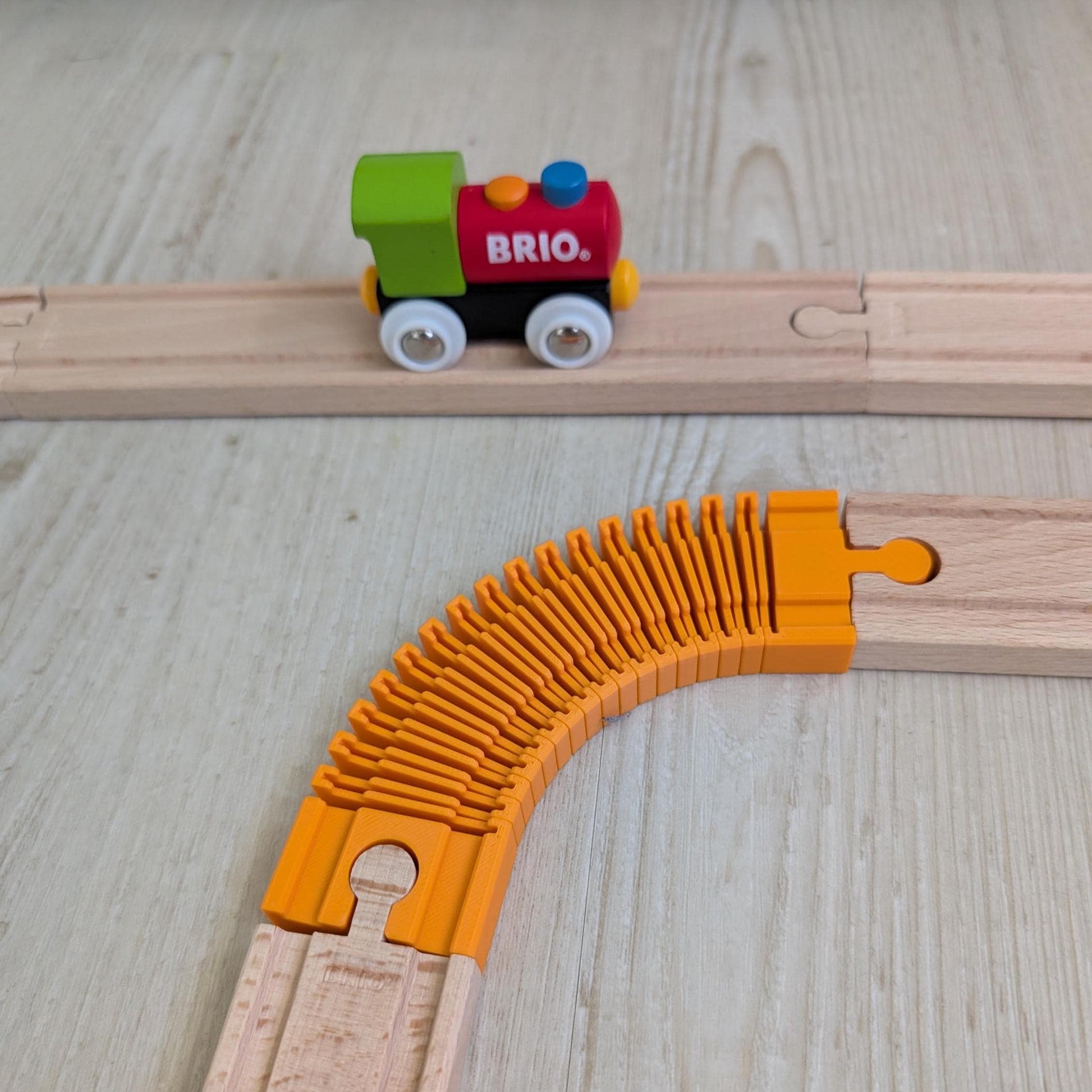 Flexible Schiene für Holzeisenbahn – biegsames Schienenelement für kreative Strecken | Brio, IKEA, Eichhorn, uvm.