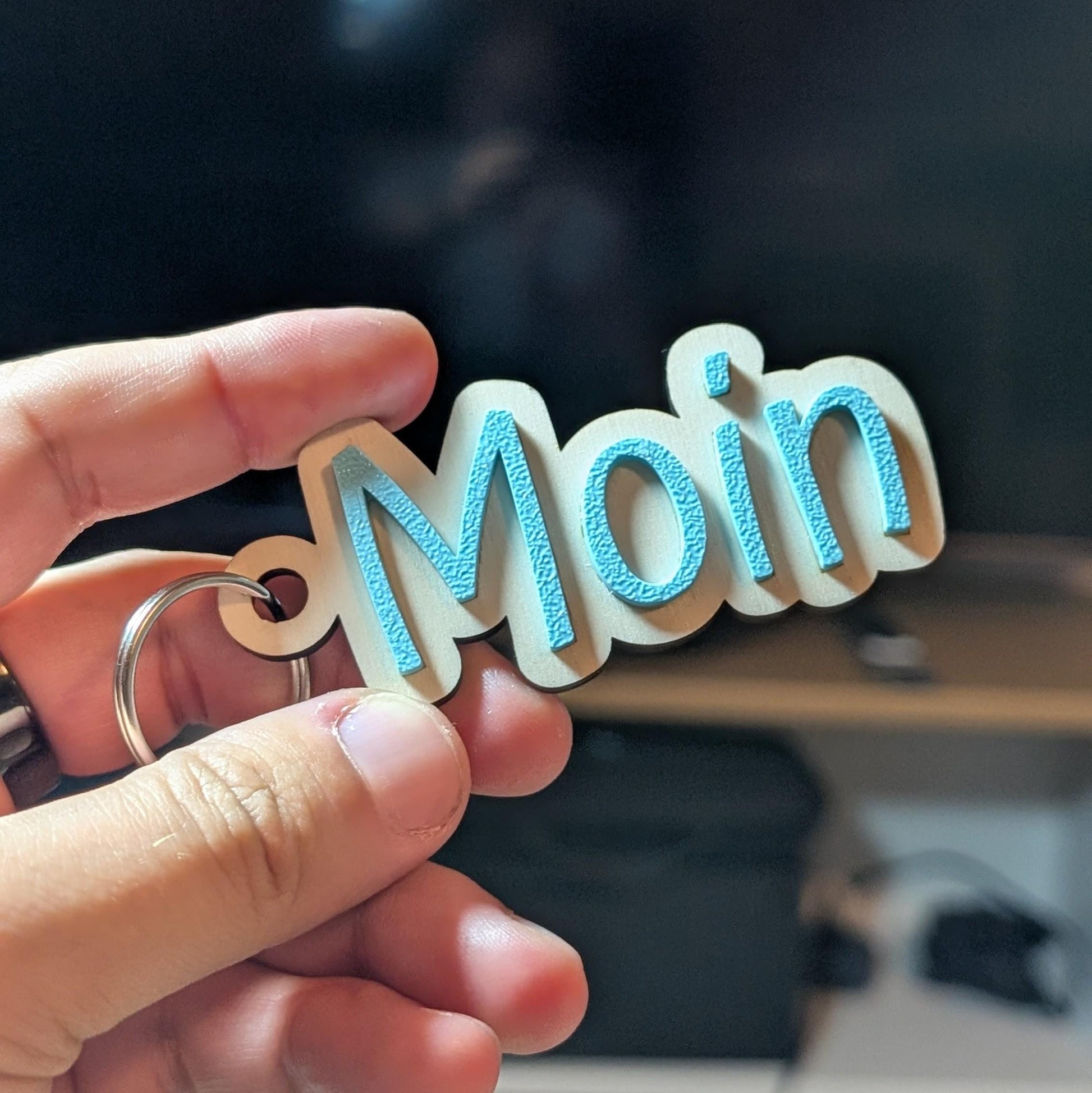 Schlüsselanhänger MOIN maritim – nordischer Anhänger als Geschenk oder Deko | Küstenstil Accessoire für Schlüsselbund & Taschen