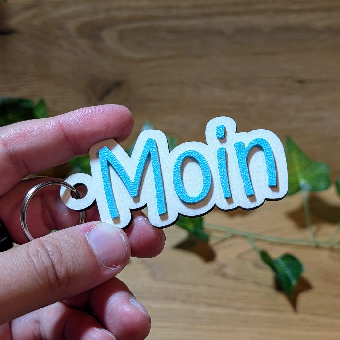 Schlüsselanhänger MOIN maritim – nordischer Anhänger als Geschenk oder Deko | Küstenstil Accessoire für Schlüsselbund & Taschen