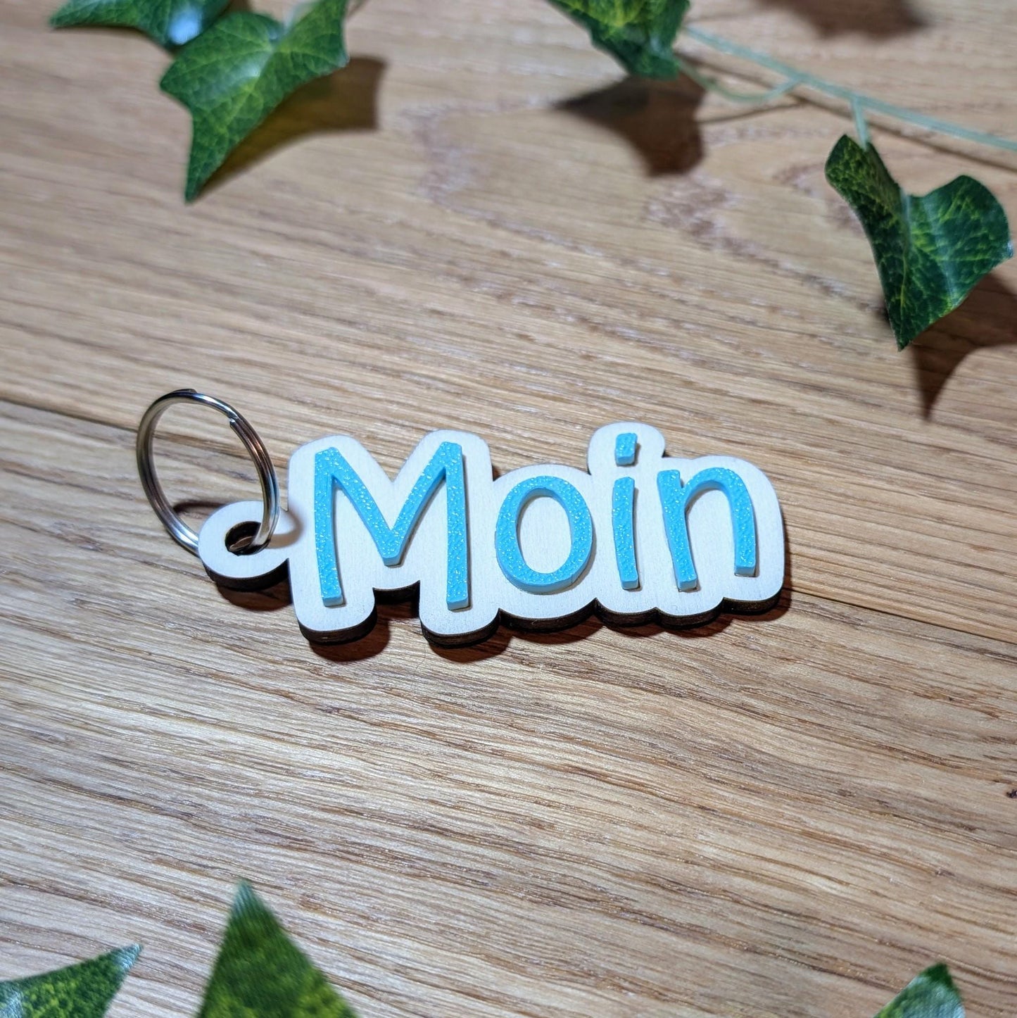 Schlüsselanhänger MOIN maritim – nordischer Anhänger als Geschenk oder Deko | Küstenstil Accessoire für Schlüsselbund & Taschen