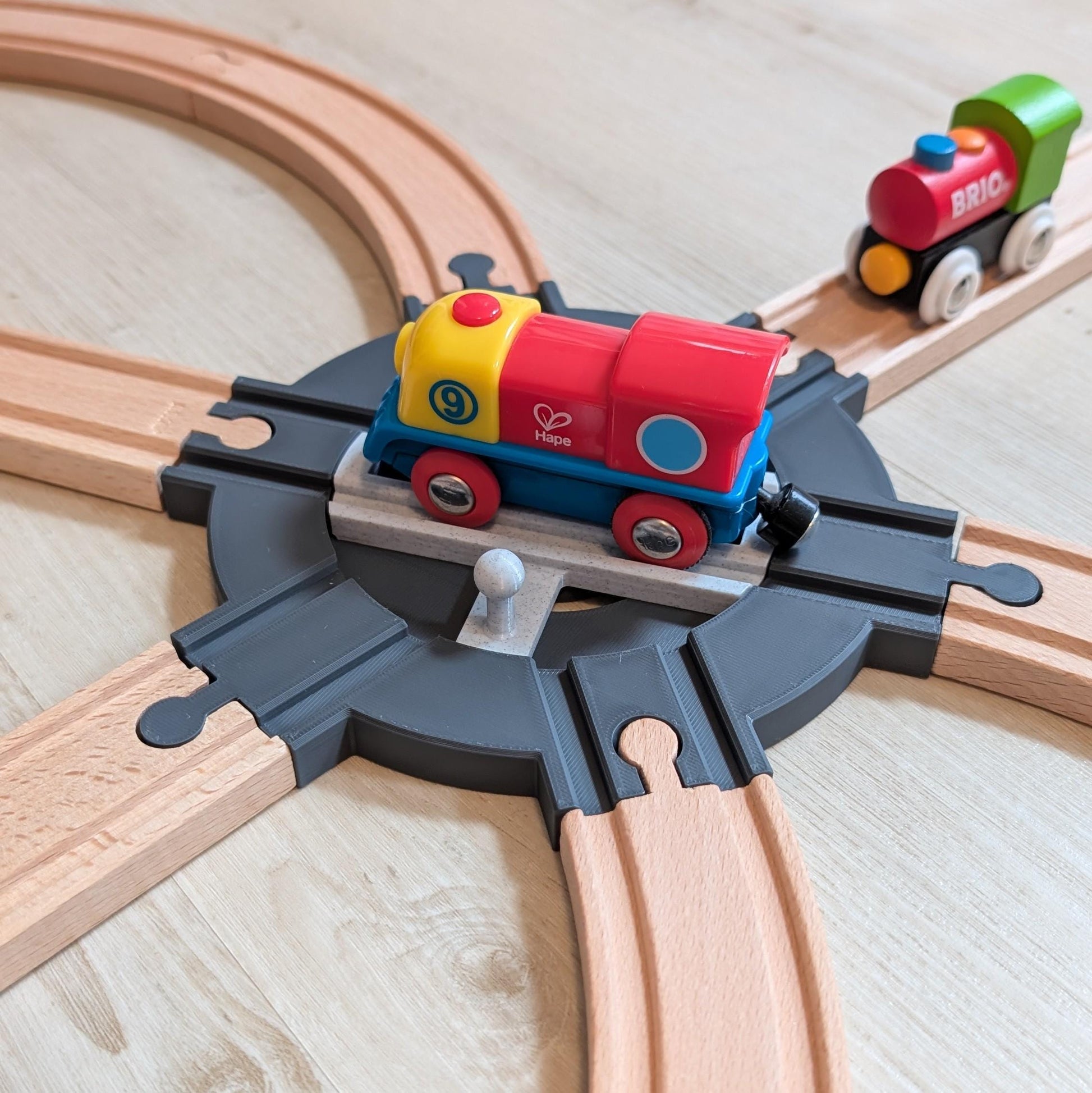 Drehscheibe für Holzeisenbahn - passend für Brio | IKEA Lillabo | Eichhorn | Hape, uvm.