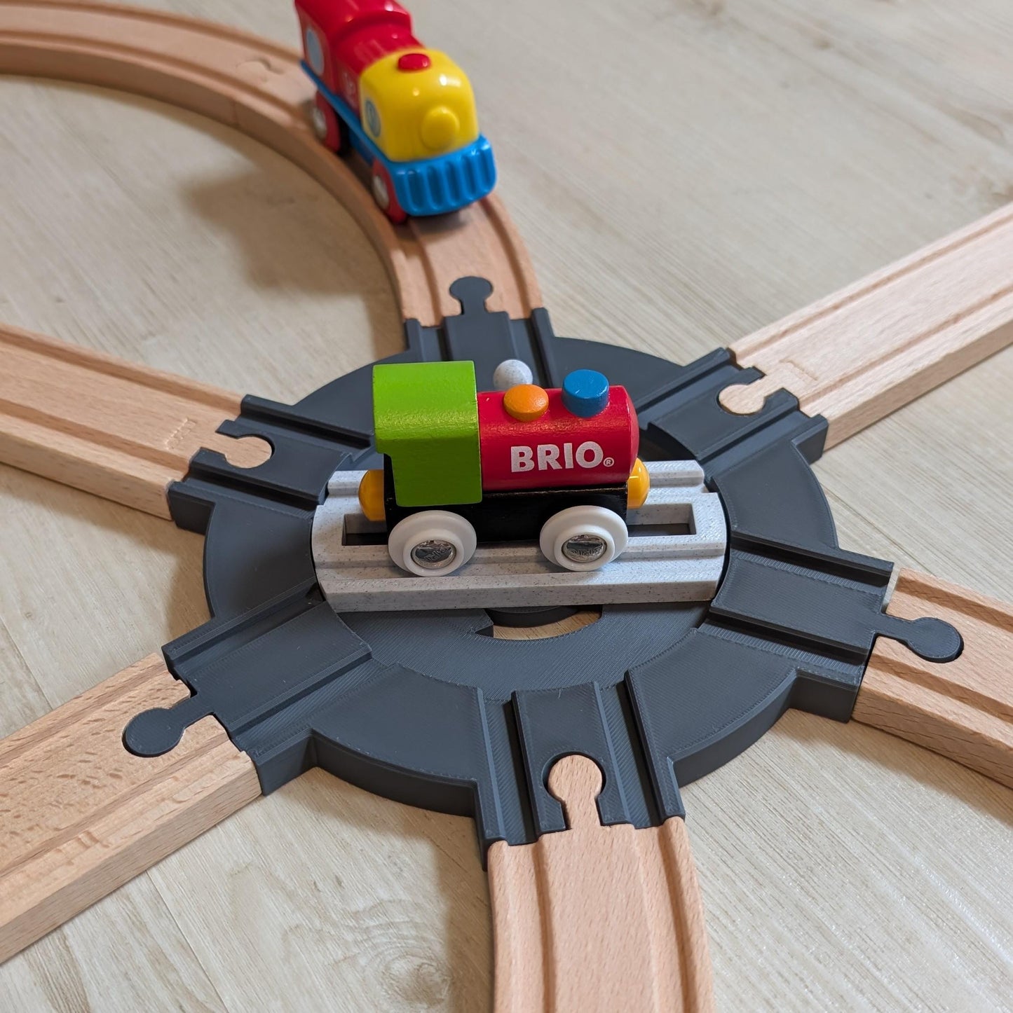 Drehscheibe für Holzeisenbahn - passend für Brio | IKEA Lillabo | Eichhorn | Hape, uvm.