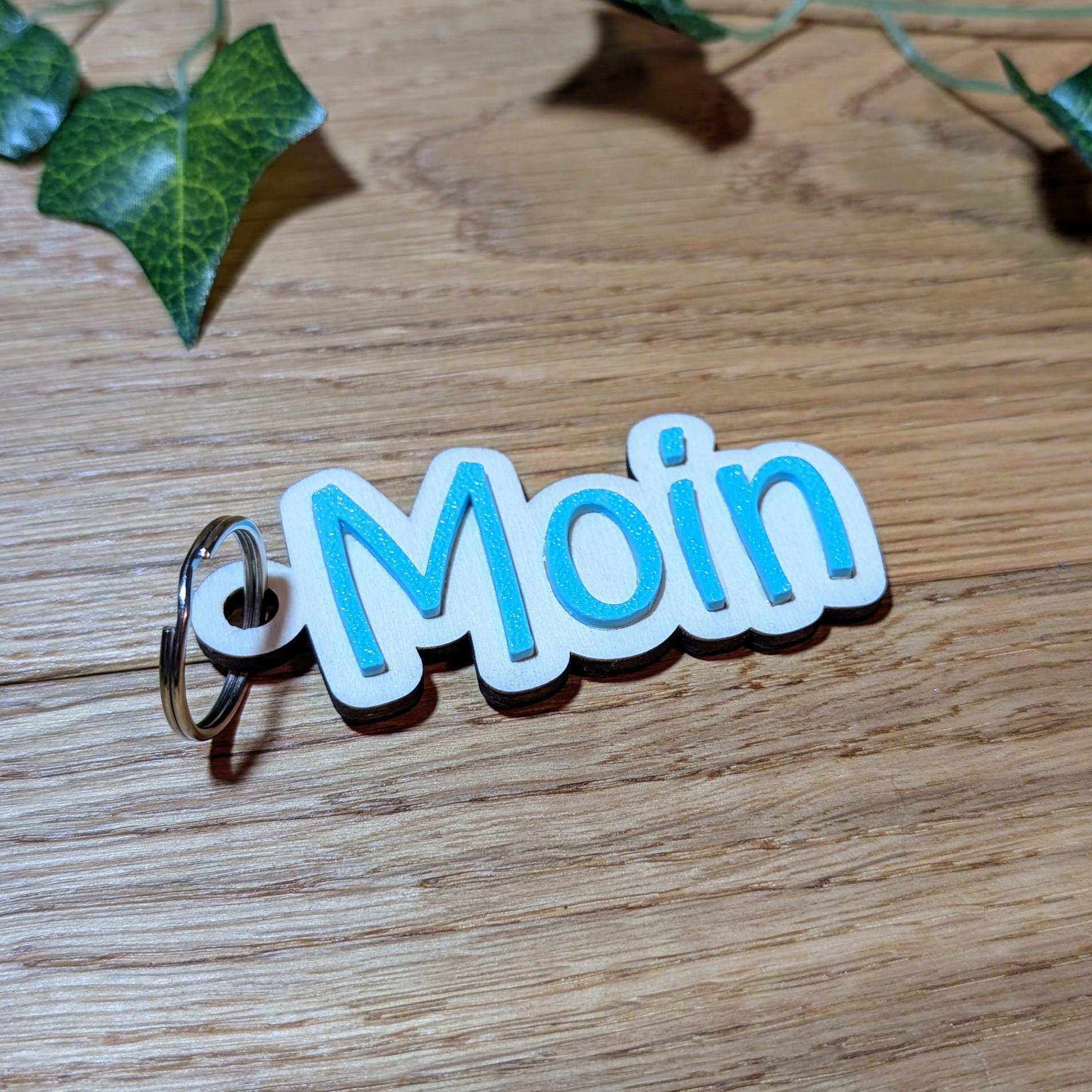 Schlüsselanhänger MOIN maritim – nordischer Anhänger als Geschenk oder Deko | Küstenstil Accessoire für Schlüsselbund & Taschen