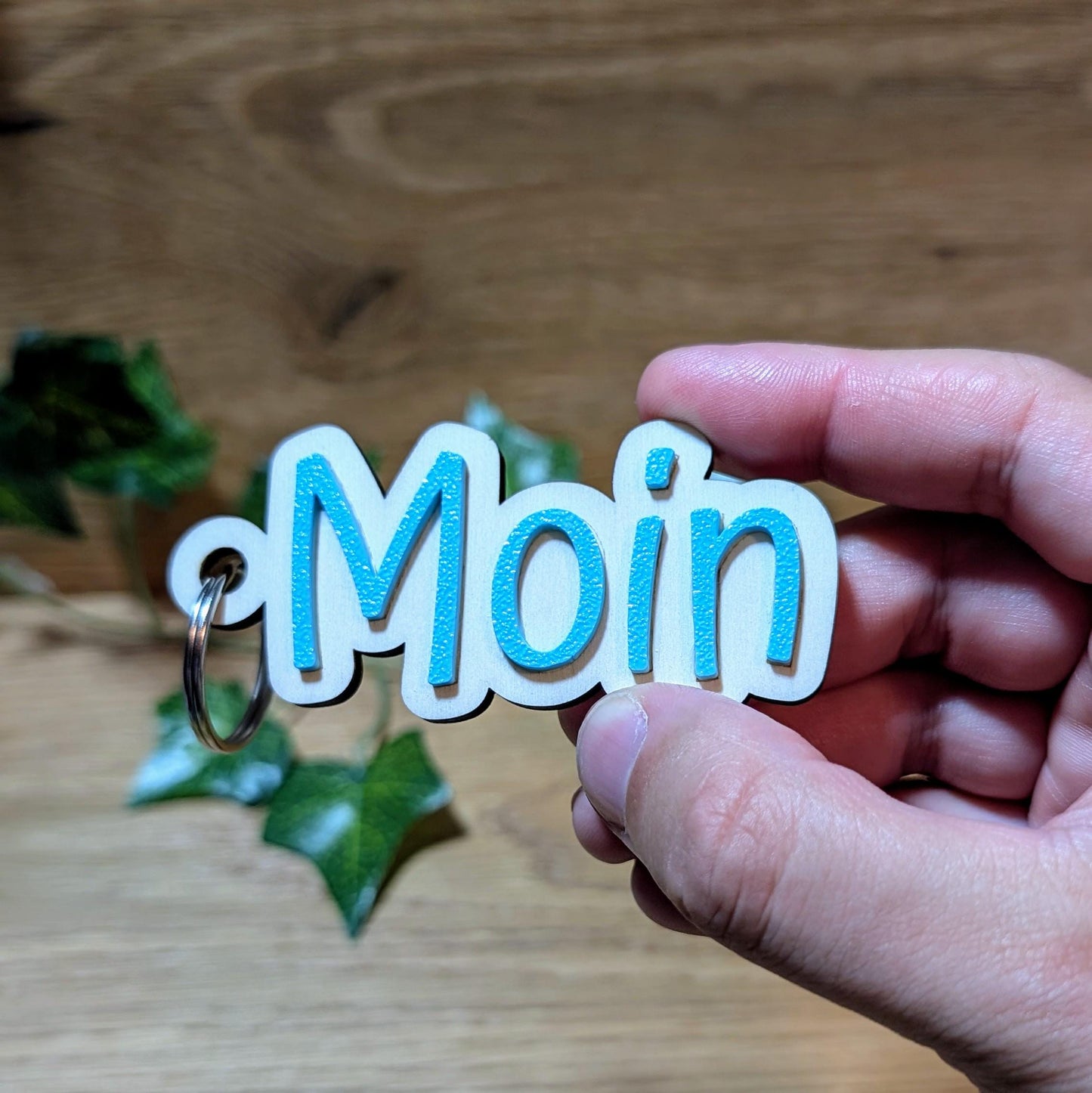 Schlüsselanhänger MOIN maritim – nordischer Anhänger als Geschenk oder Deko | Küstenstil Accessoire für Schlüsselbund & Taschen