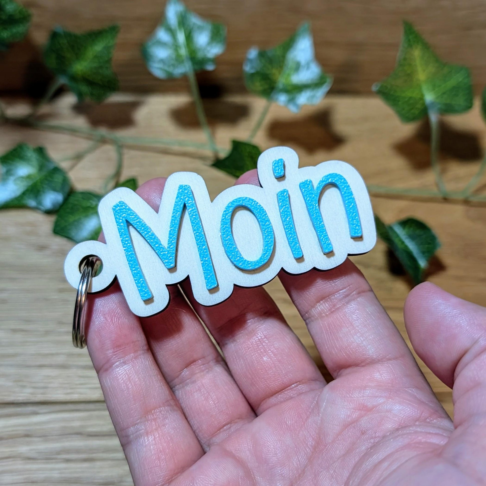 Schlüsselanhänger MOIN maritim – nordischer Anhänger als Geschenk oder Deko | Küstenstil Accessoire für Schlüsselbund & Taschen