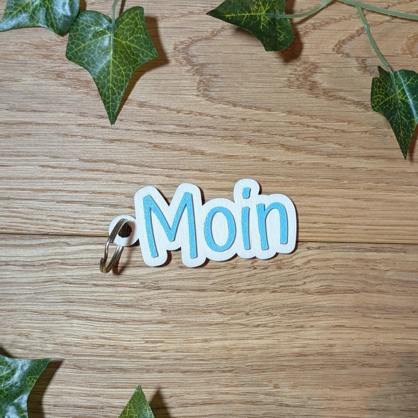 Schlüsselanhänger MOIN maritim – nordischer Anhänger als Geschenk oder Deko | Küstenstil Accessoire für Schlüsselbund & Taschen