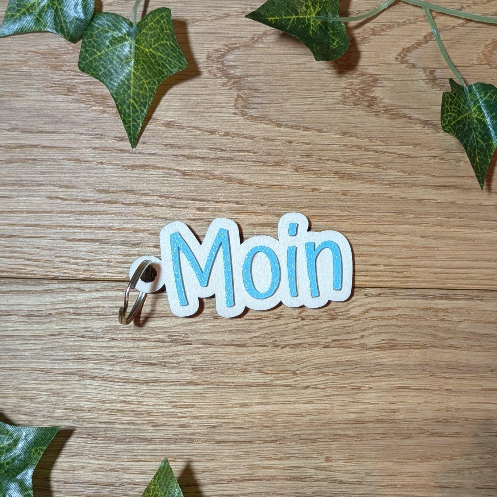 Schlüsselanhänger MOIN maritim – nordischer Anhänger als Geschenk oder Deko | Küstenstil Accessoire für Schlüsselbund & Taschen