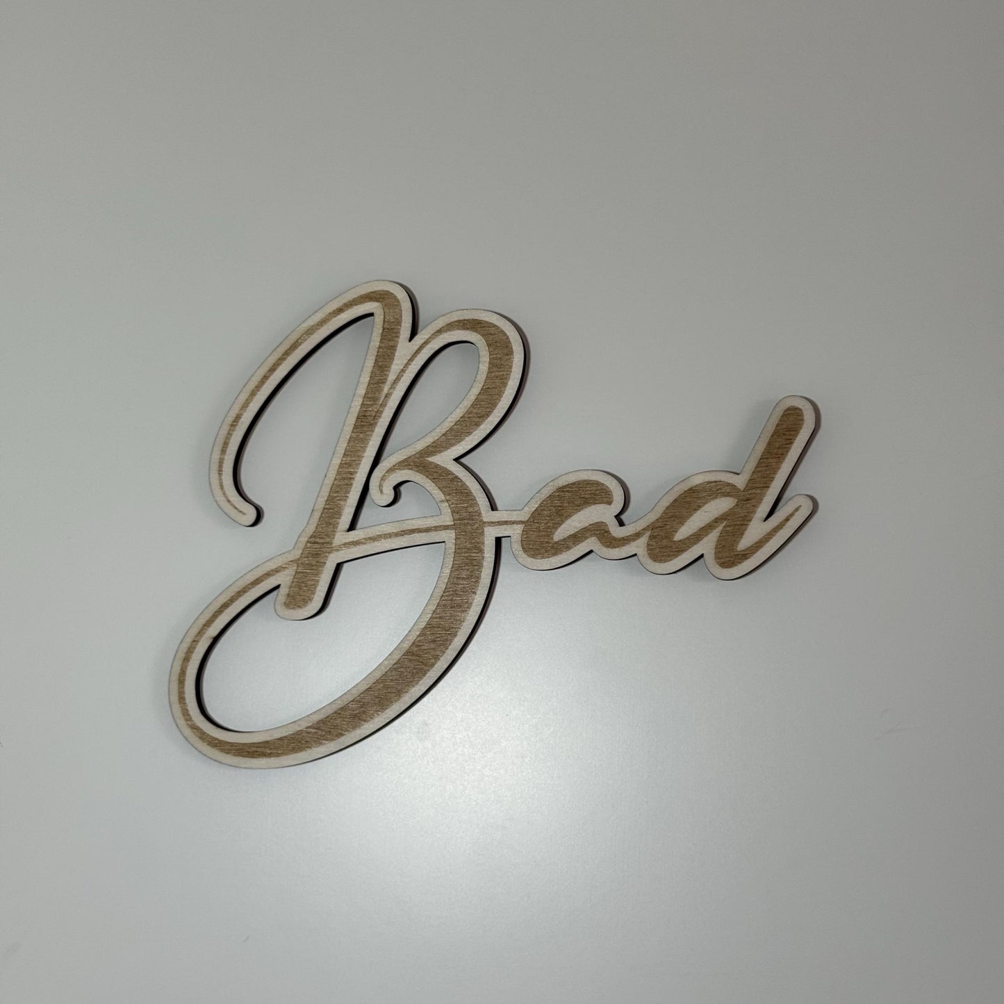 Türschild Badezimmer | Bad, Gäste WC, Schriftzug – Holz