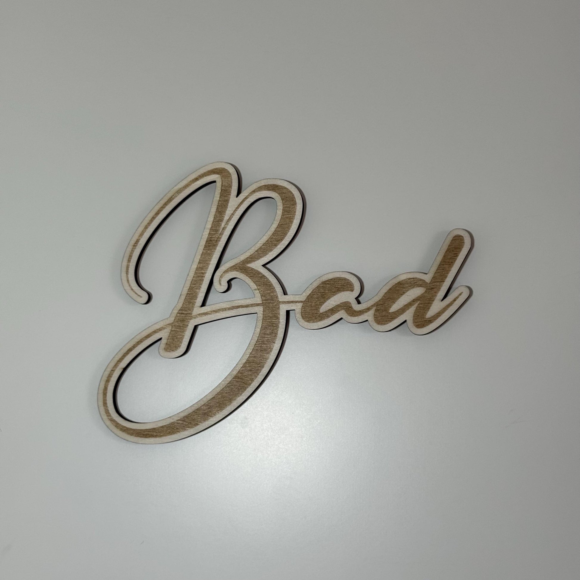 Türschild Badezimmer | Bad, Gäste WC, Schriftzug – Holz