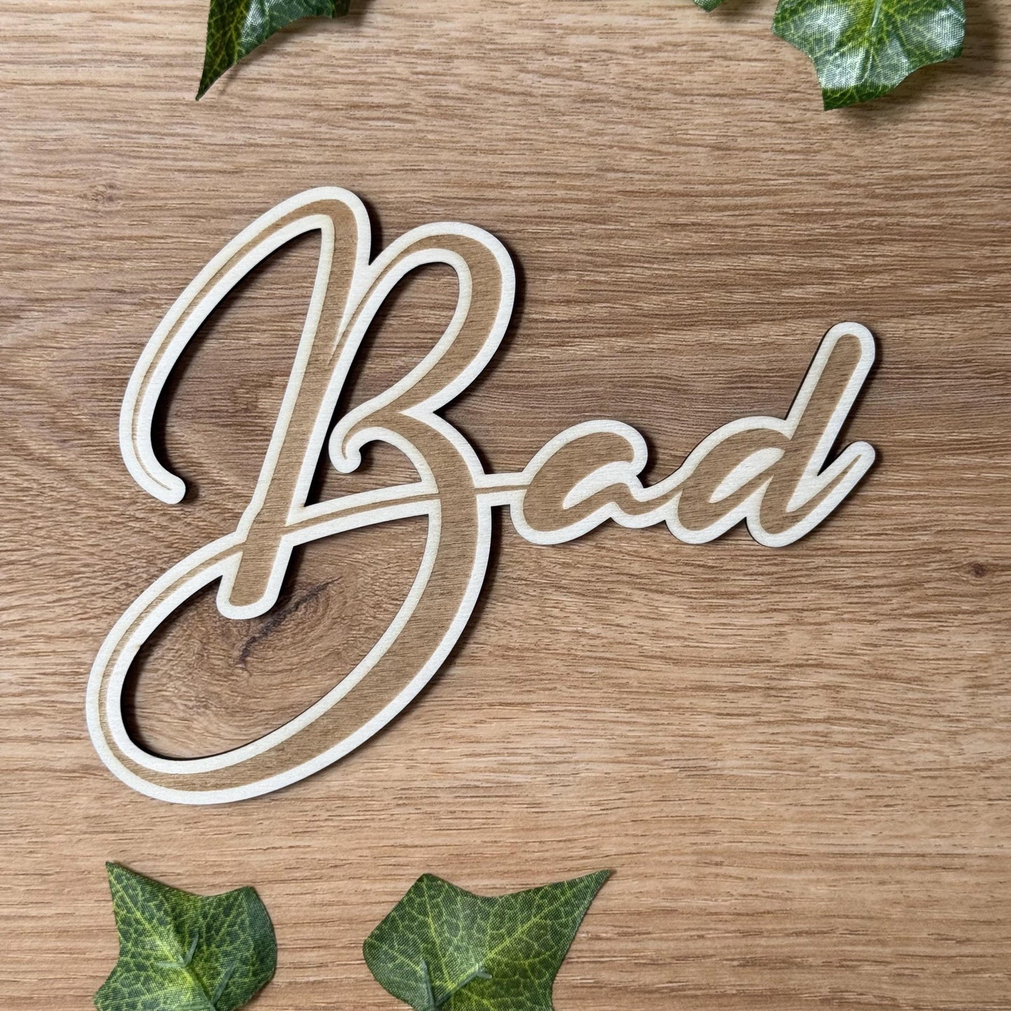 Türschild Badezimmer | Bad, Gäste WC, Schriftzug – Holz