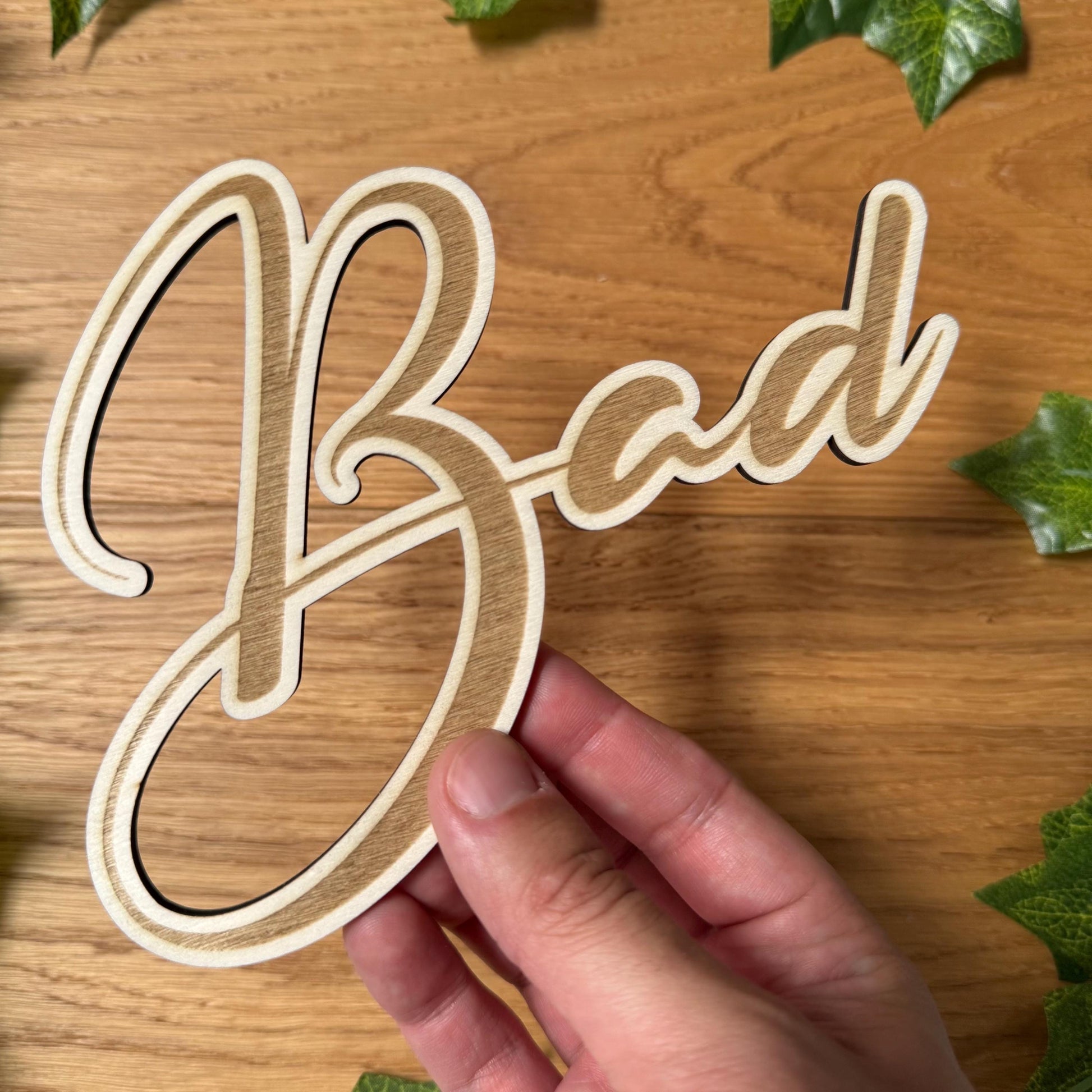 Türschild Badezimmer | Bad, Gäste WC, Schriftzug – Holz