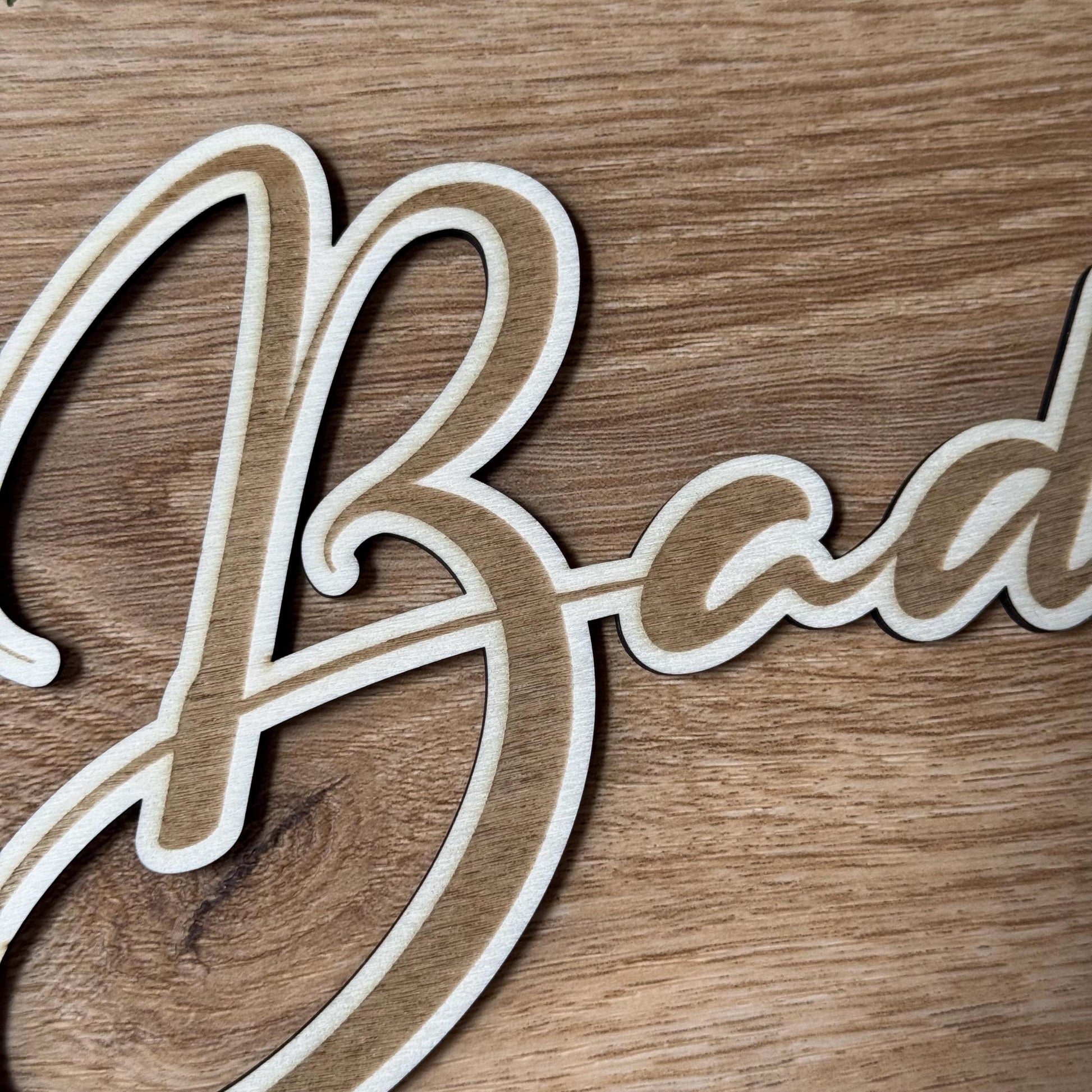 Türschild Badezimmer | Bad, Gäste WC, Schriftzug – Holz