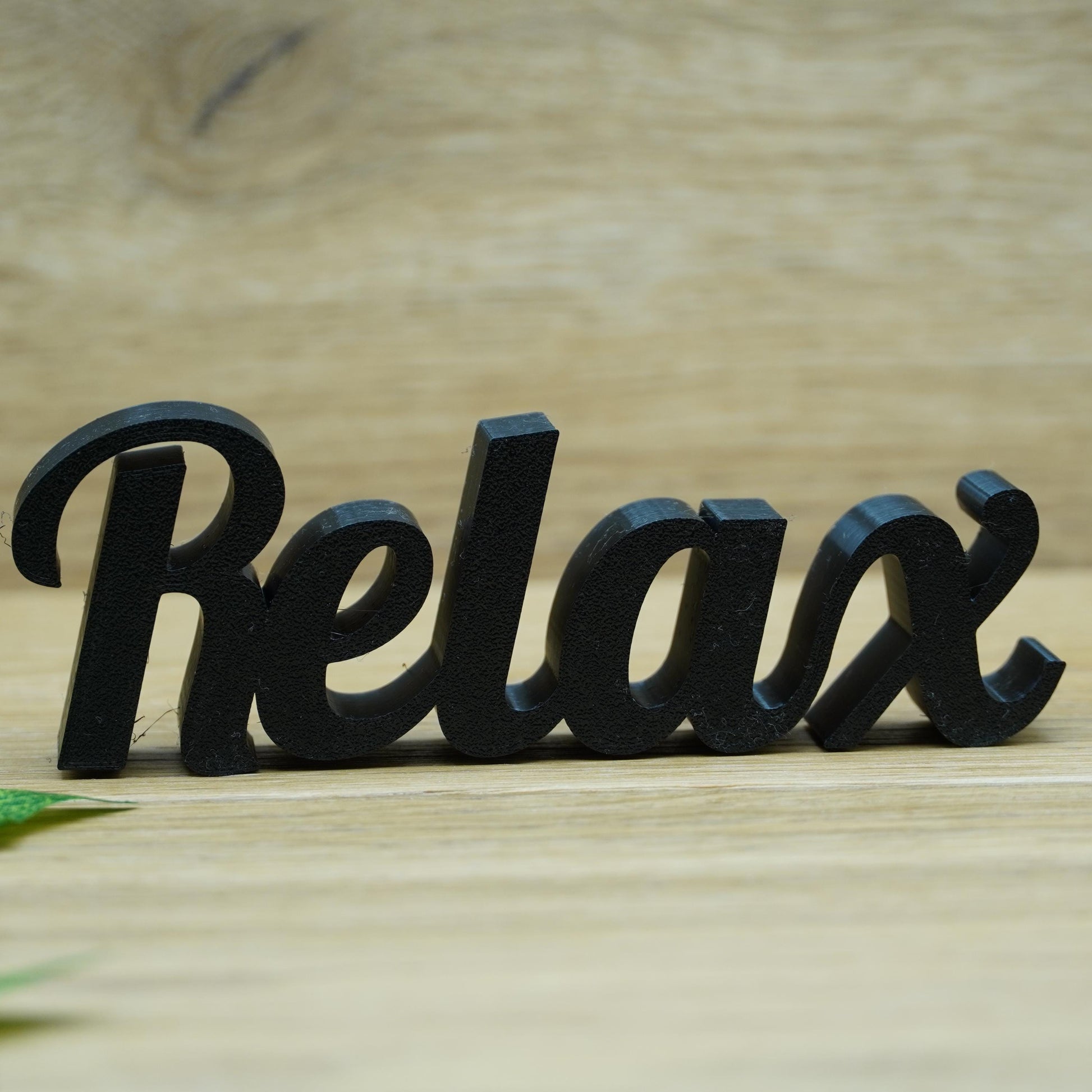 Relax -Deko-Schriftzug | Aufsteller für Bad, Wohnzimmer, Schlafzimmer