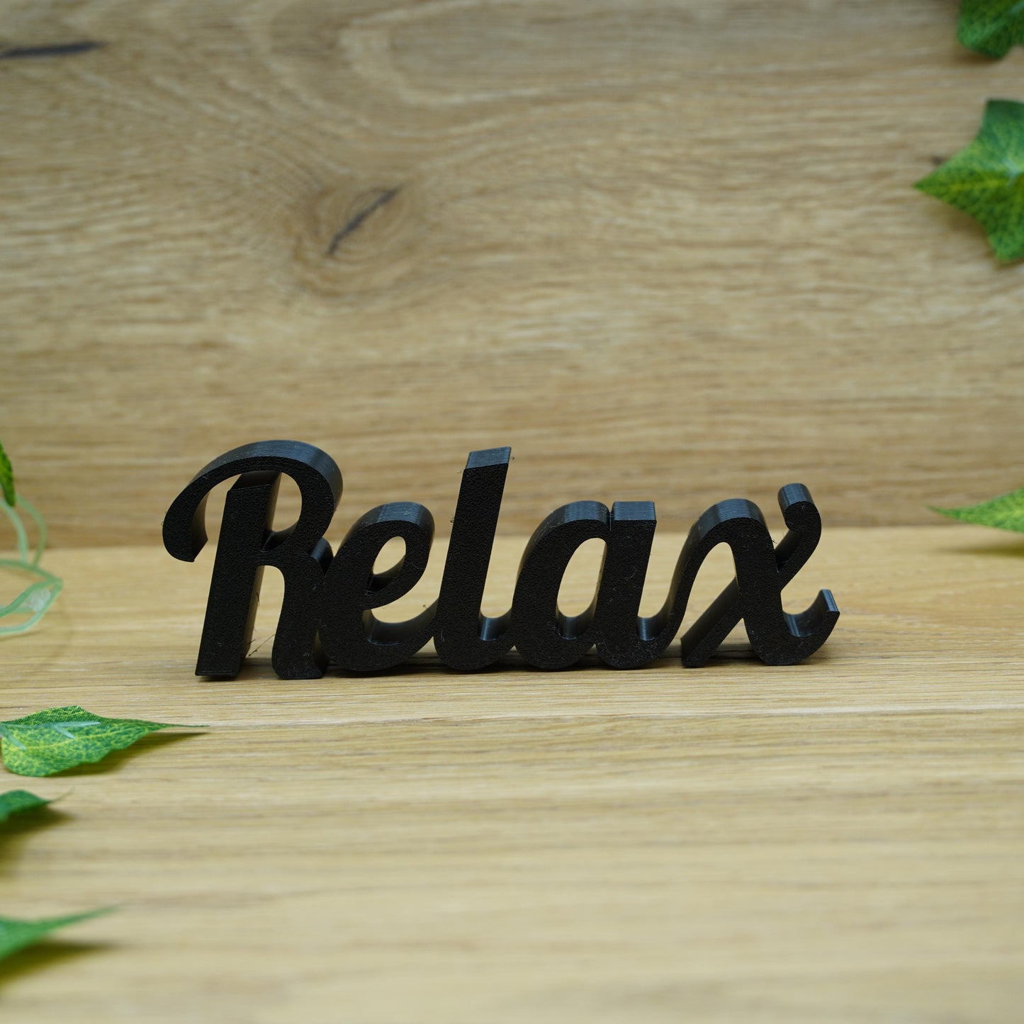 Relax -Deko-Schriftzug | Aufsteller für Bad, Wohnzimmer, Schlafzimmer