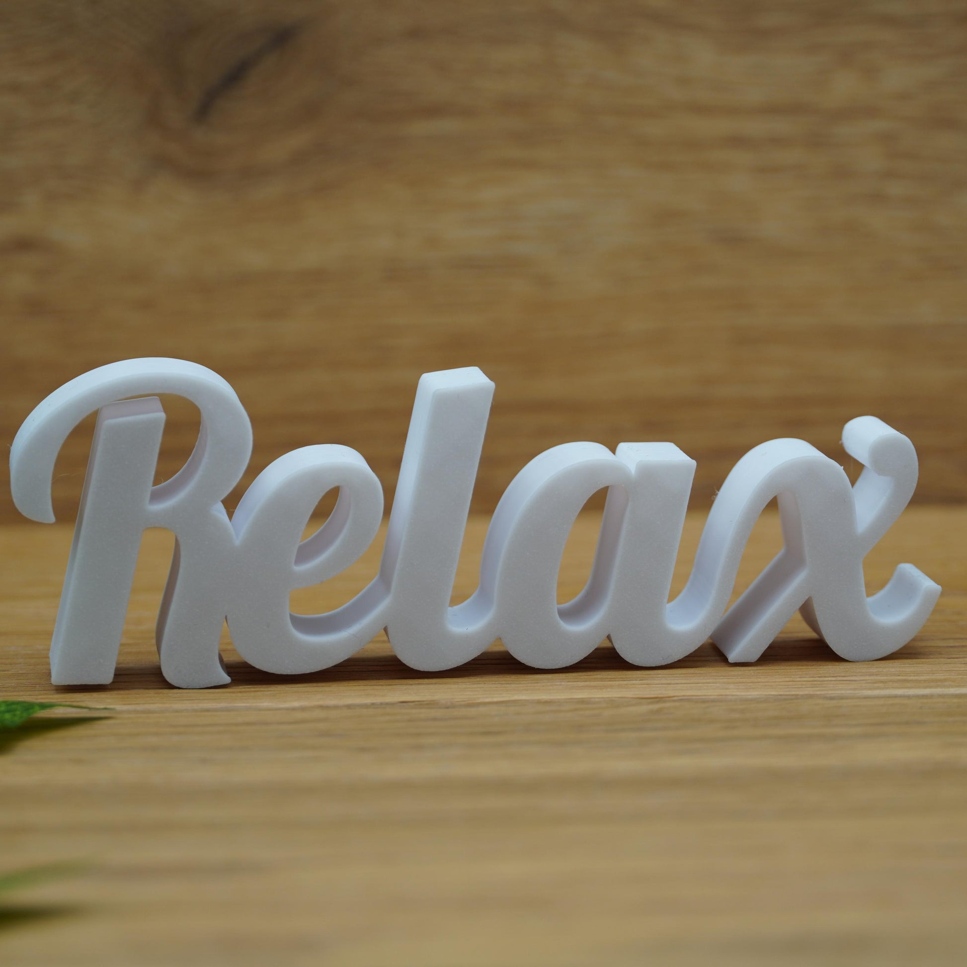 Relax -Deko-Schriftzug | Aufsteller für Bad, Wohnzimmer, Schlafzimmer